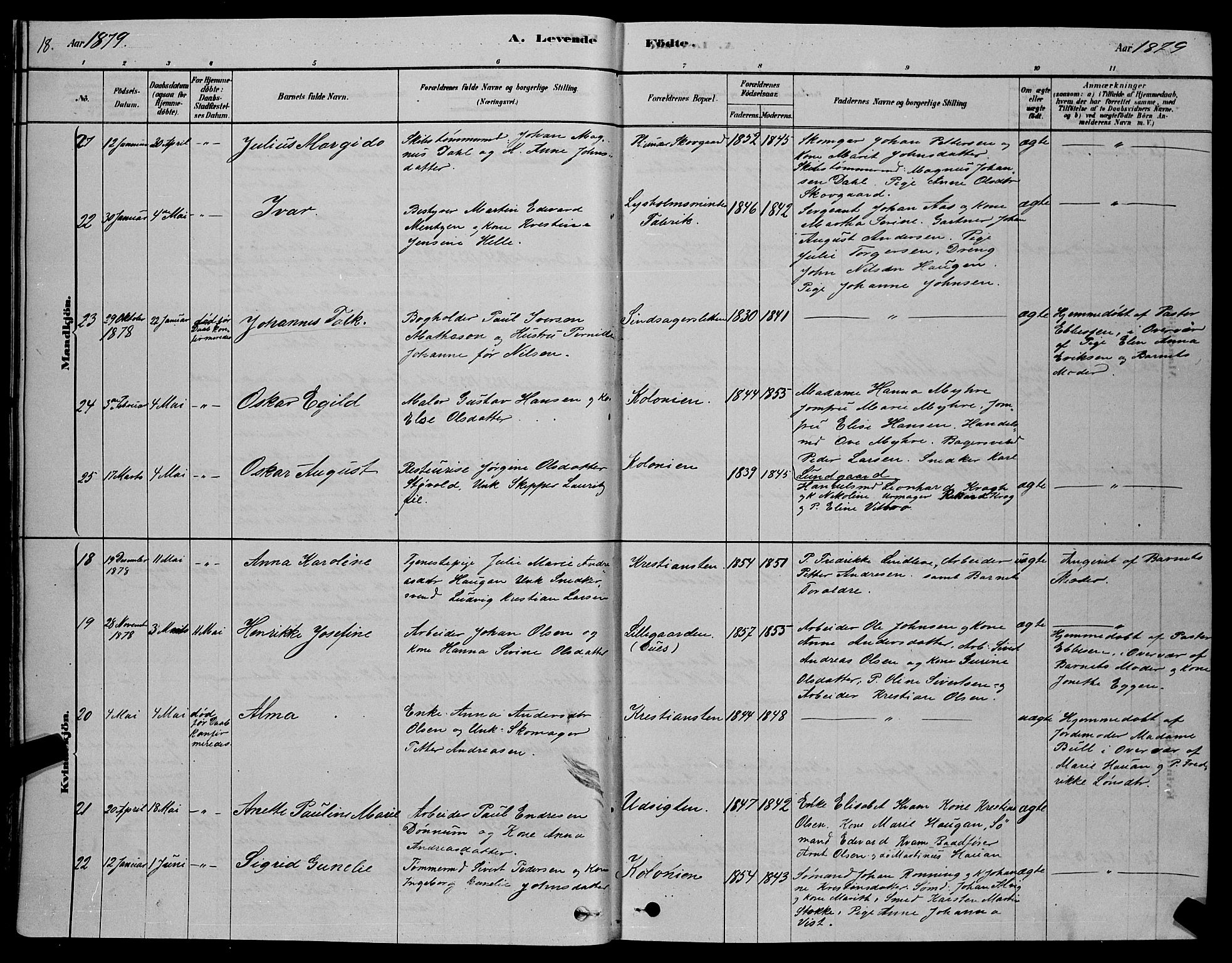 Ministerialprotokoller, klokkerbøker og fødselsregistre - Sør-Trøndelag, SAT/A-1456/606/L0312: Parish register (copy) no. 606C08, 1878-1894, p. 18