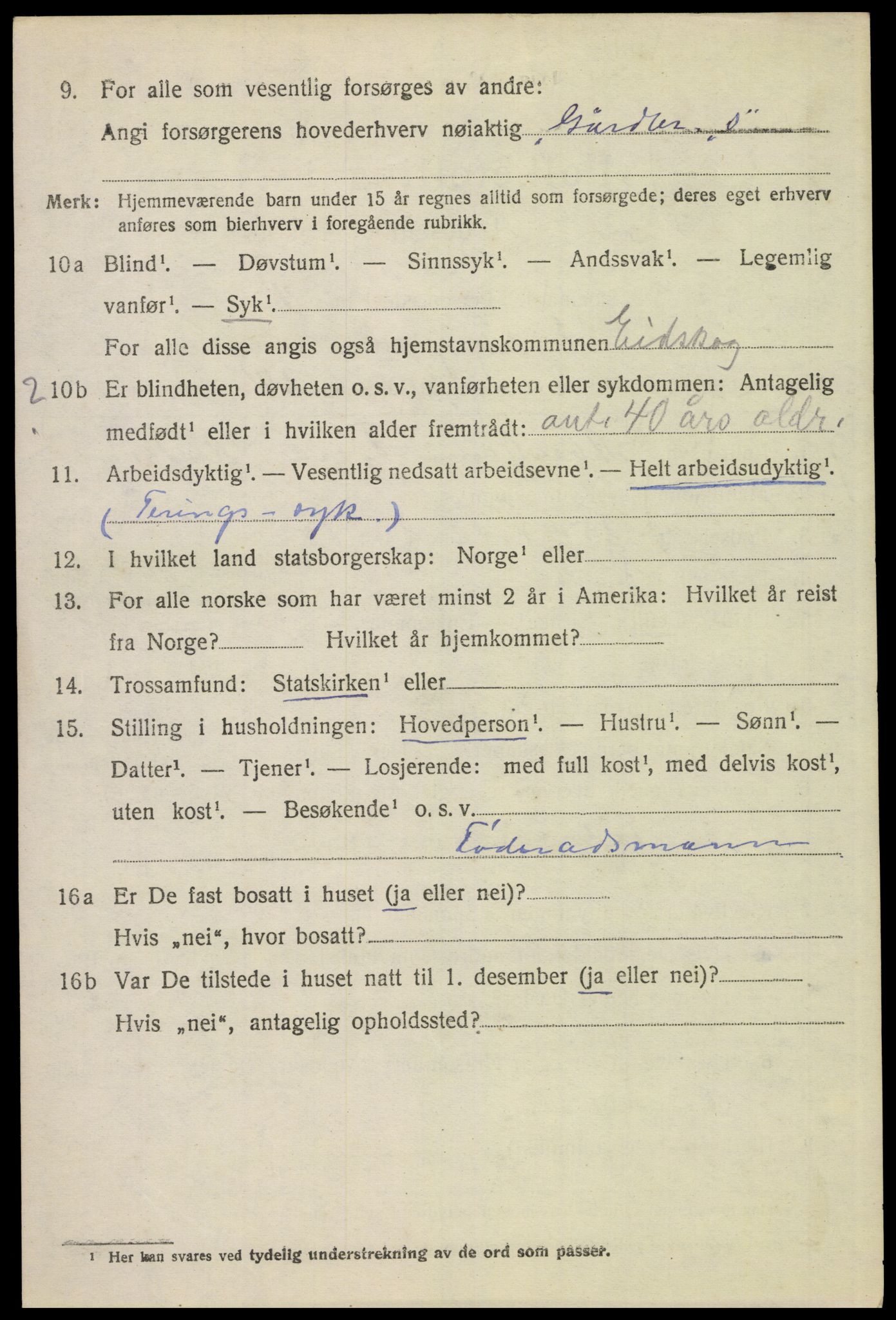 SAH, 1920 census for Eidskog, 1920, p. 5902