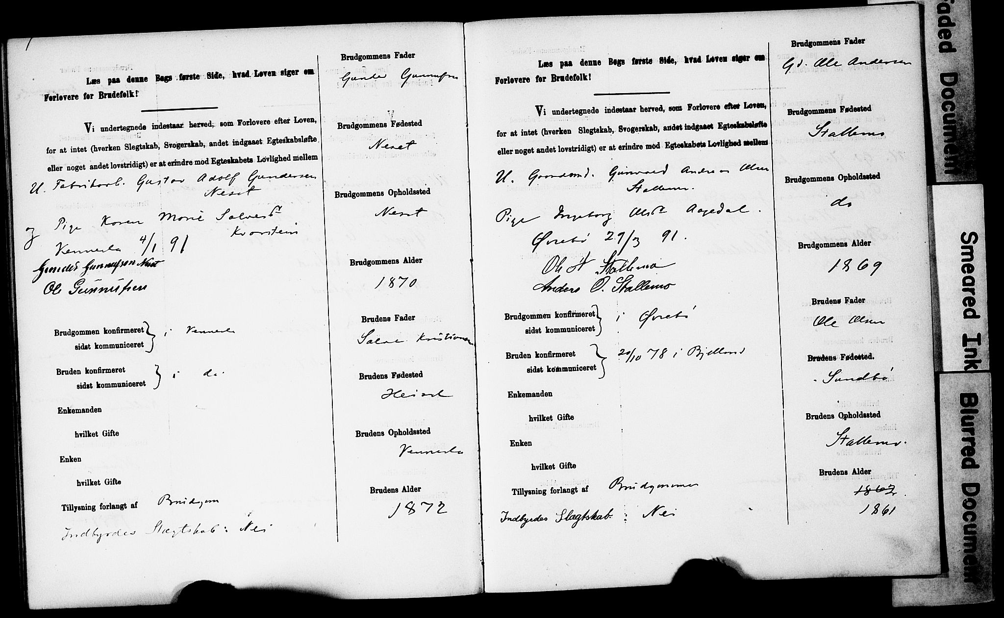 Vennesla sokneprestkontor, AV/SAK-1111-0045/J/L0032/0003: Banns register no. II 5 1, 1886-1892, p. 59