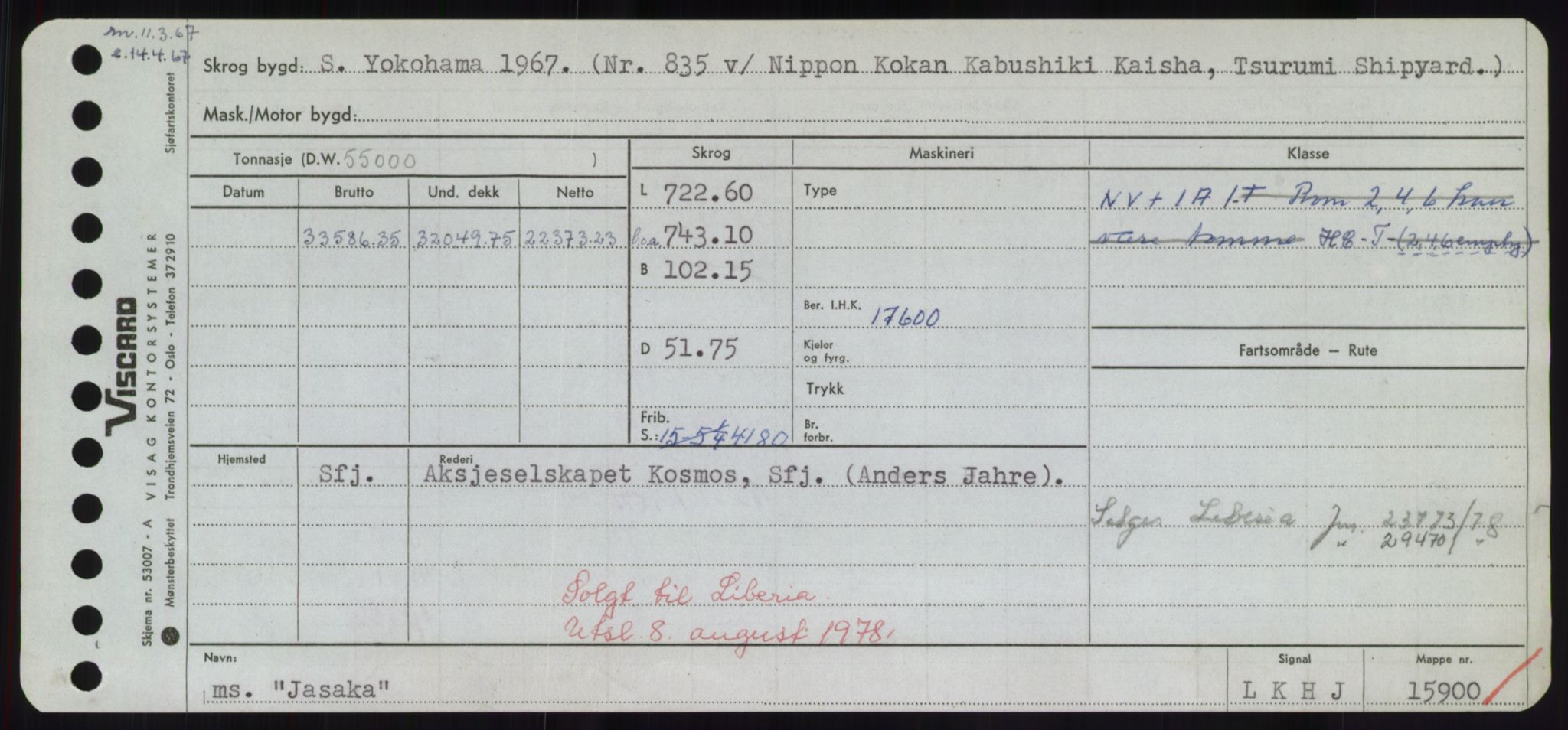 Sjøfartsdirektoratet med forløpere, Skipsmålingen, AV/RA-S-1627/H/Hd/L0019: Fartøy, J, p. 283