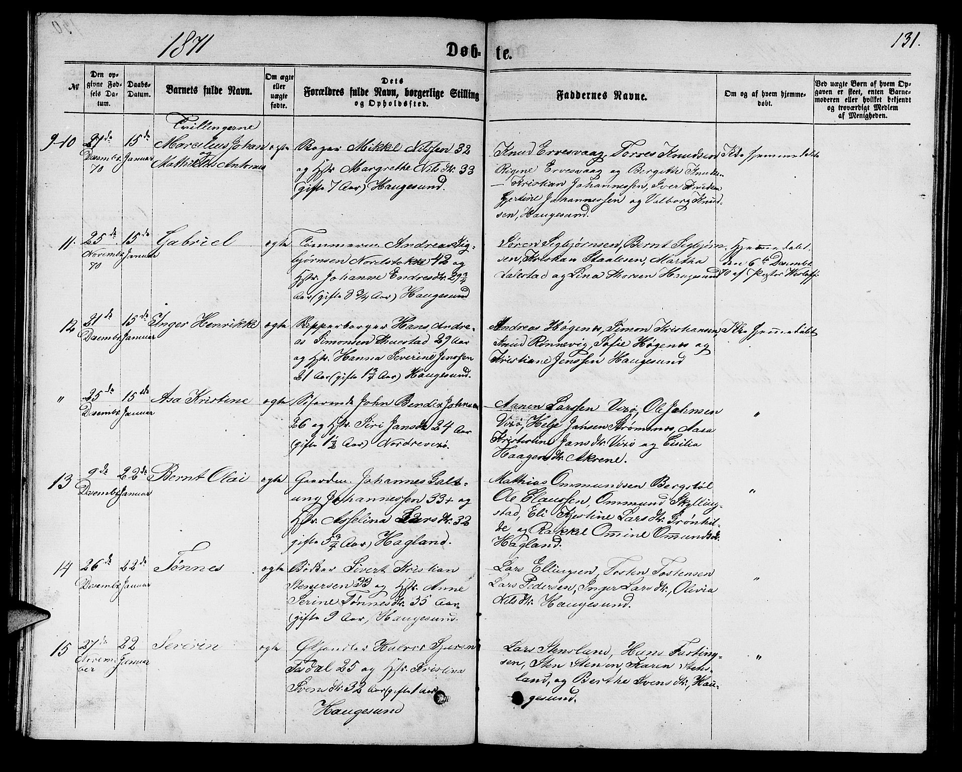 Torvastad sokneprestkontor, AV/SAST-A -101857/H/Ha/Hab/L0007: Parish register (copy) no. B 7, 1866-1873, p. 131