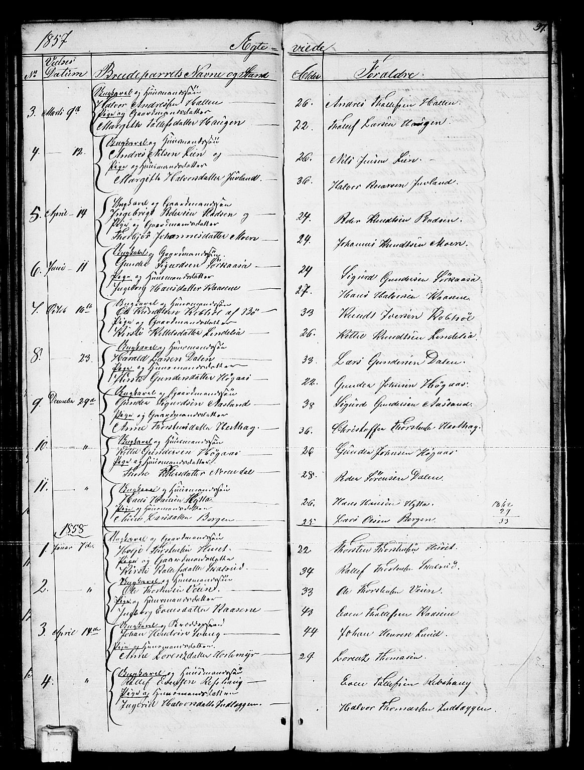 Sauherad kirkebøker, SAKO/A-298/G/Gb/L0001: Parish register (copy) no. II 1, 1845-1865, p. 97
