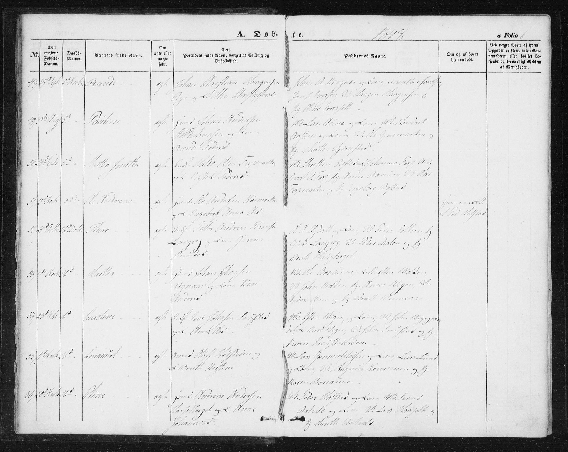 Ministerialprotokoller, klokkerbøker og fødselsregistre - Sør-Trøndelag, AV/SAT-A-1456/616/L0407: Parish register (official) no. 616A04, 1848-1856, p. 6