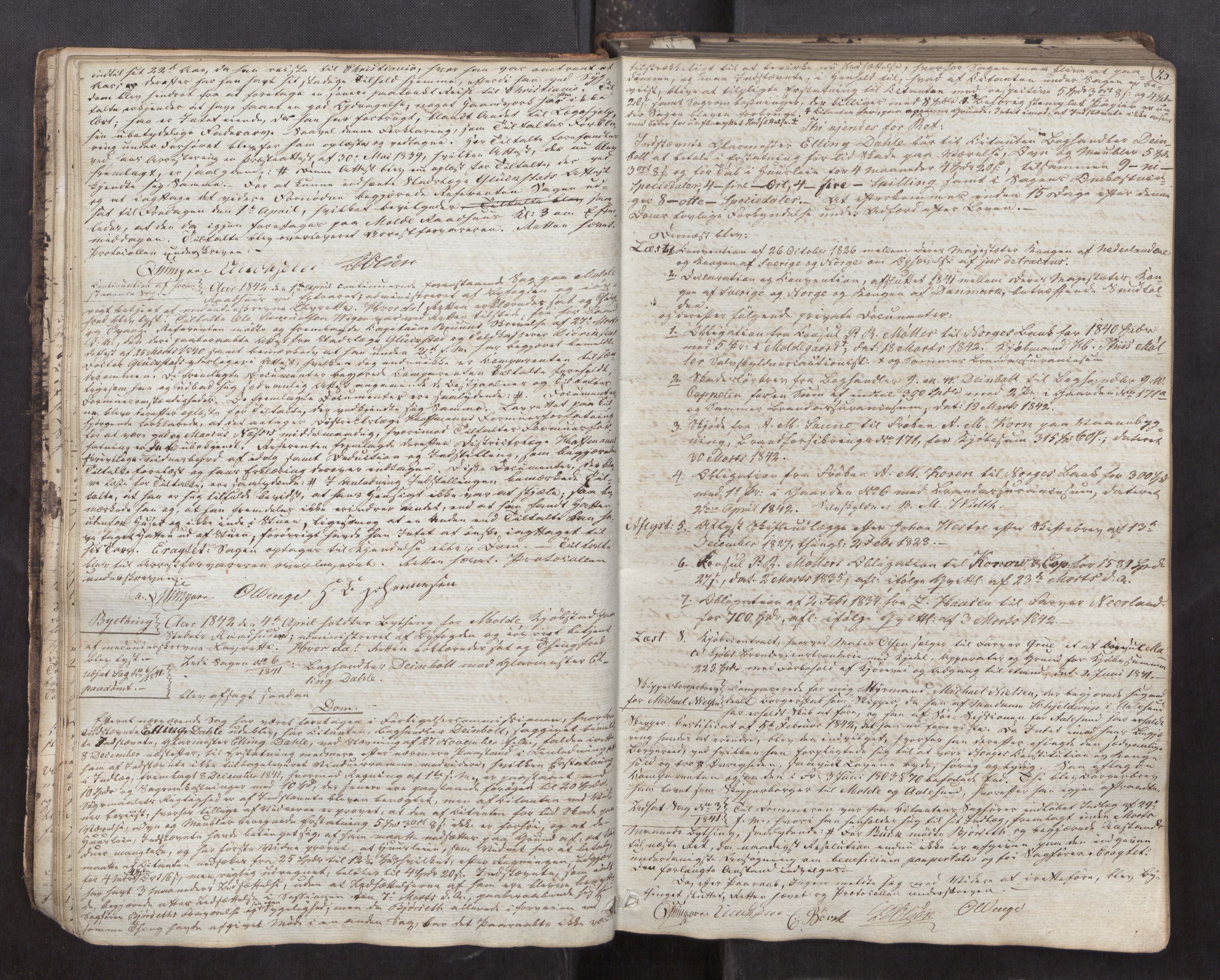 Molde byfogd, AV/SAT-A-0025/1/1A/L0004: Justisprotokoll, 1841-1846, p. 24b-25a