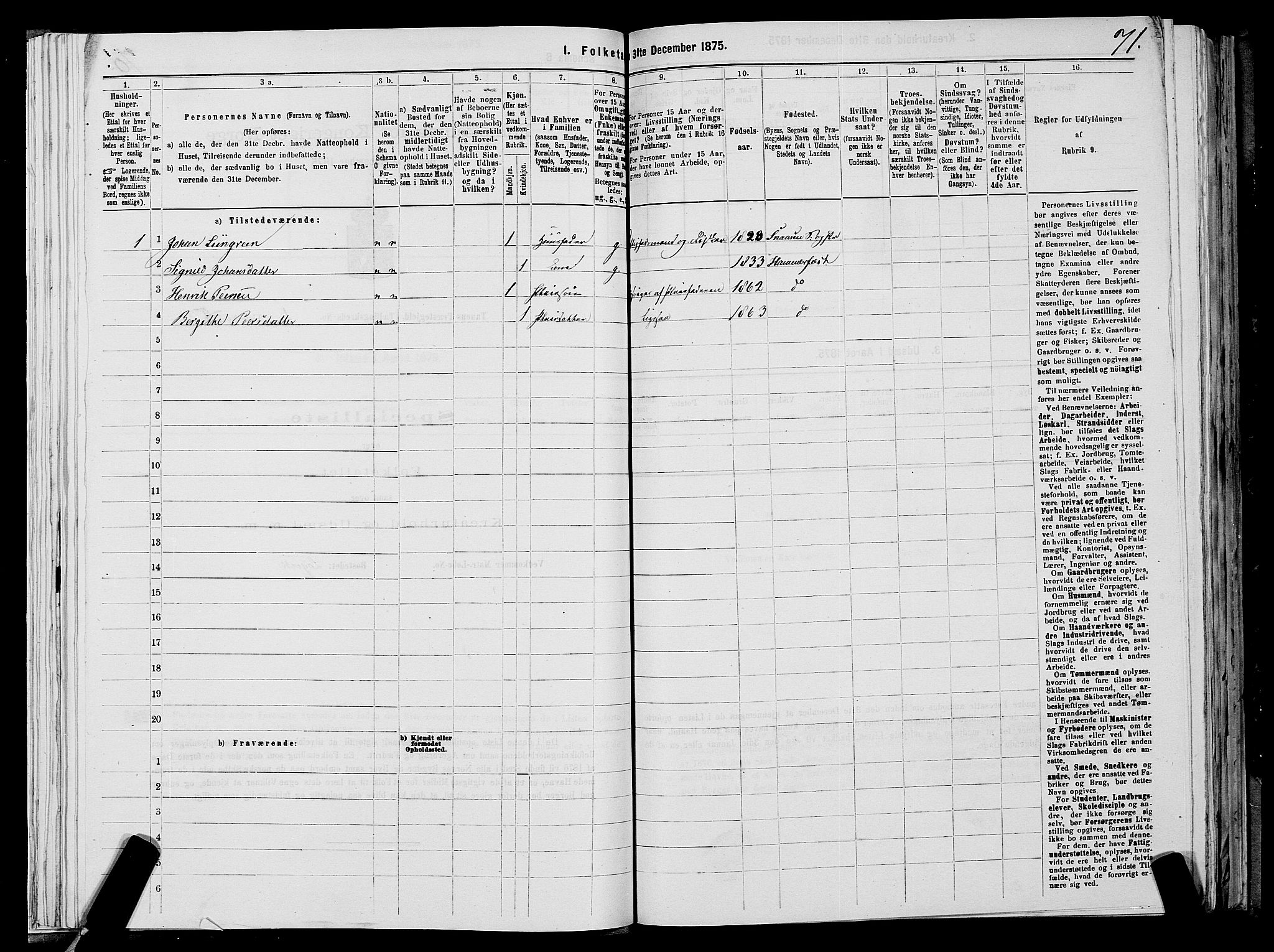 SATØ, 1875 census for 2025P Tana, 1875, p. 1071