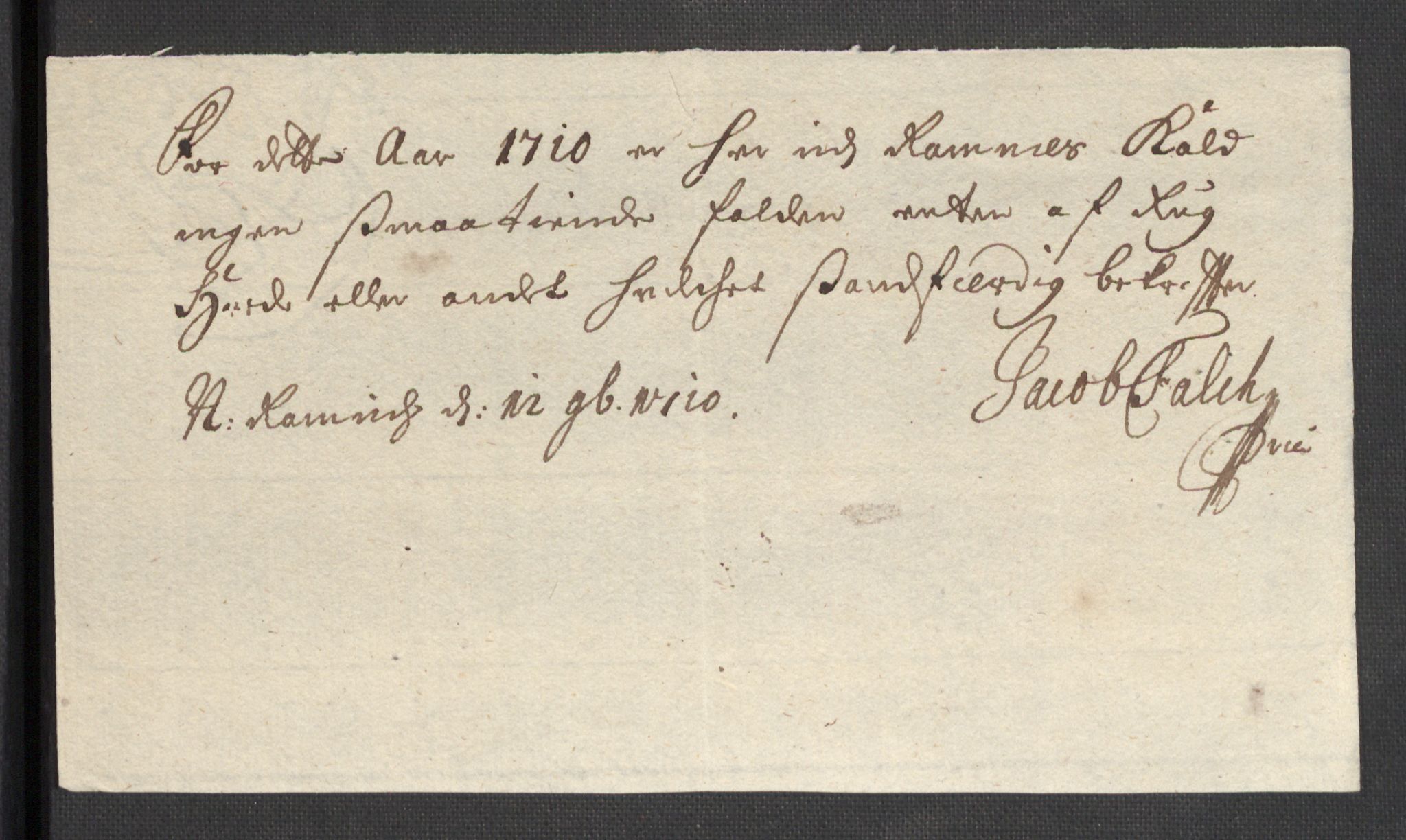 Rentekammeret inntil 1814, Reviderte regnskaper, Fogderegnskap, AV/RA-EA-4092/R32/L1875: Fogderegnskap Jarlsberg grevskap, 1710, p. 191