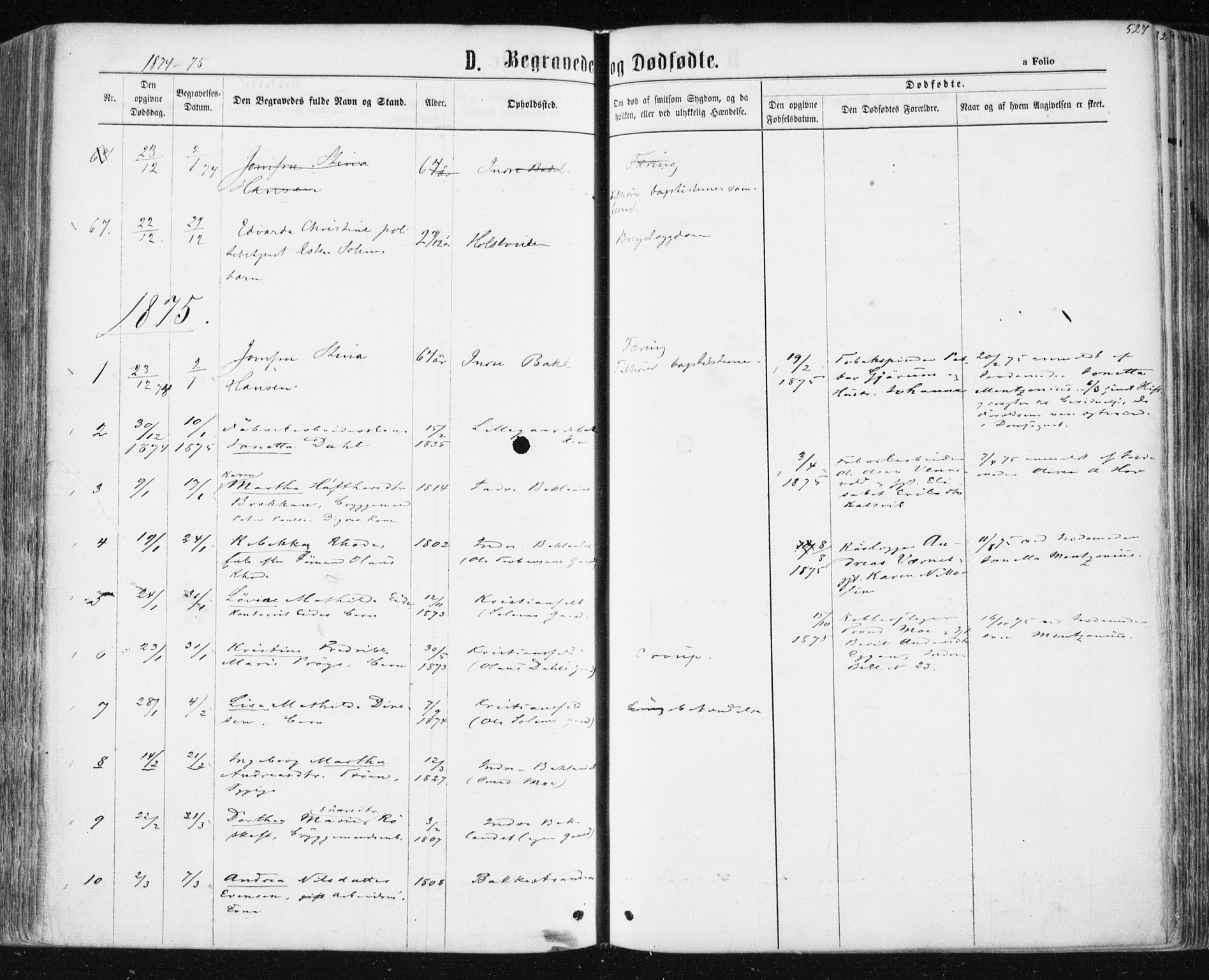 Ministerialprotokoller, klokkerbøker og fødselsregistre - Sør-Trøndelag, SAT/A-1456/604/L0186: Parish register (official) no. 604A07, 1866-1877, p. 527