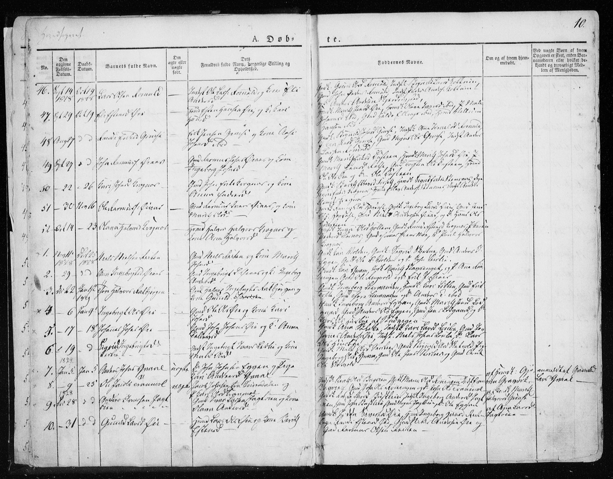 Ministerialprotokoller, klokkerbøker og fødselsregistre - Sør-Trøndelag, SAT/A-1456/691/L1069: Parish register (official) no. 691A04, 1826-1841, p. 10