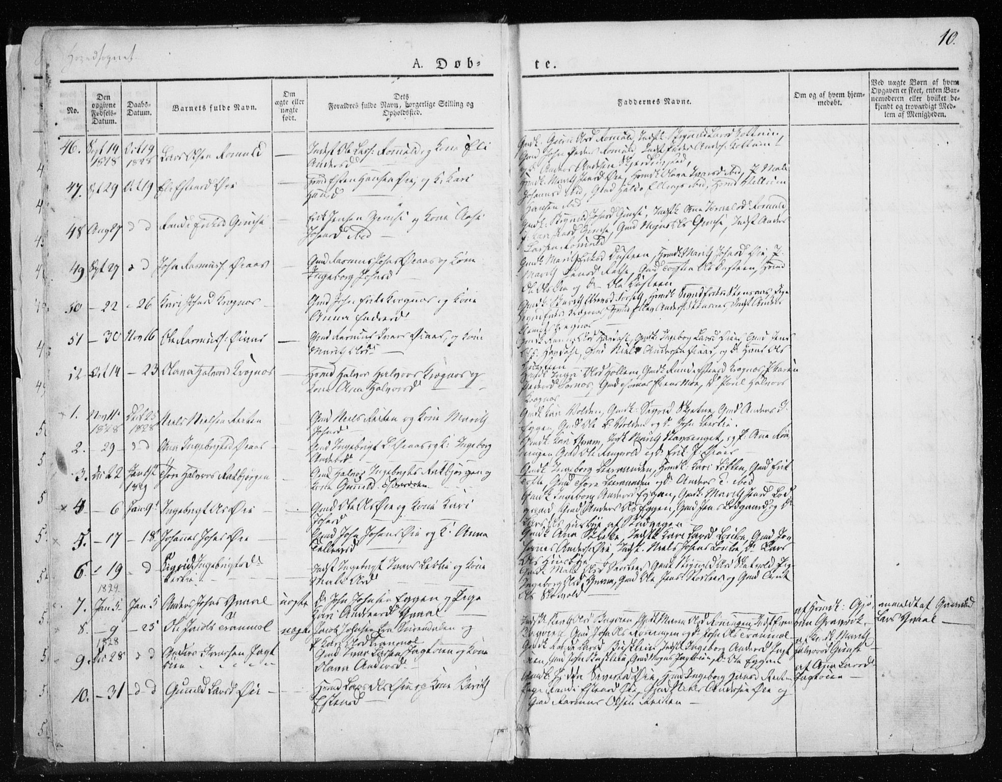 Ministerialprotokoller, klokkerbøker og fødselsregistre - Sør-Trøndelag, AV/SAT-A-1456/691/L1069: Parish register (official) no. 691A04, 1826-1841, p. 10