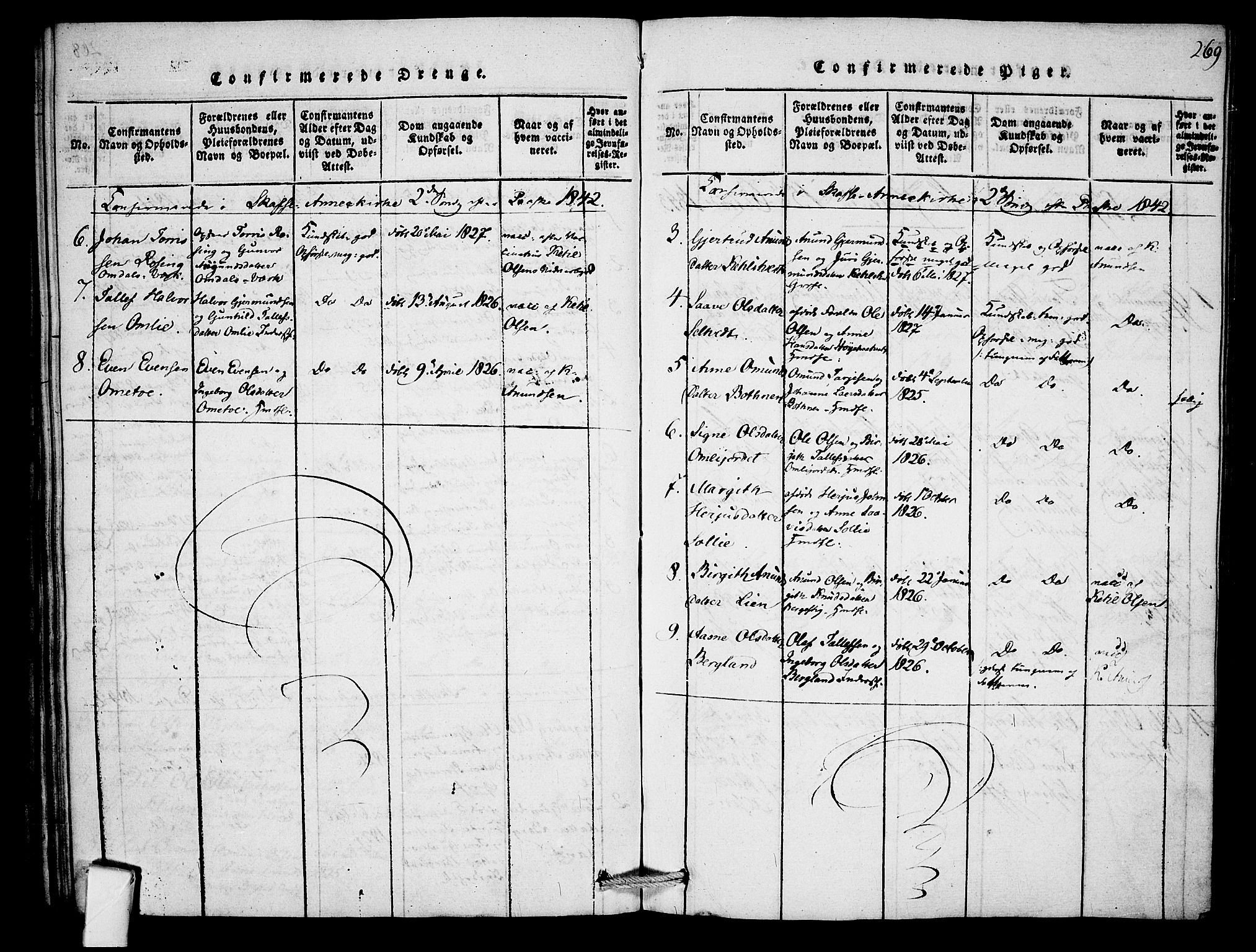 Mo kirkebøker, SAKO/A-286/F/Fb/L0001: Parish register (official) no. II 1, 1814-1844, p. 269