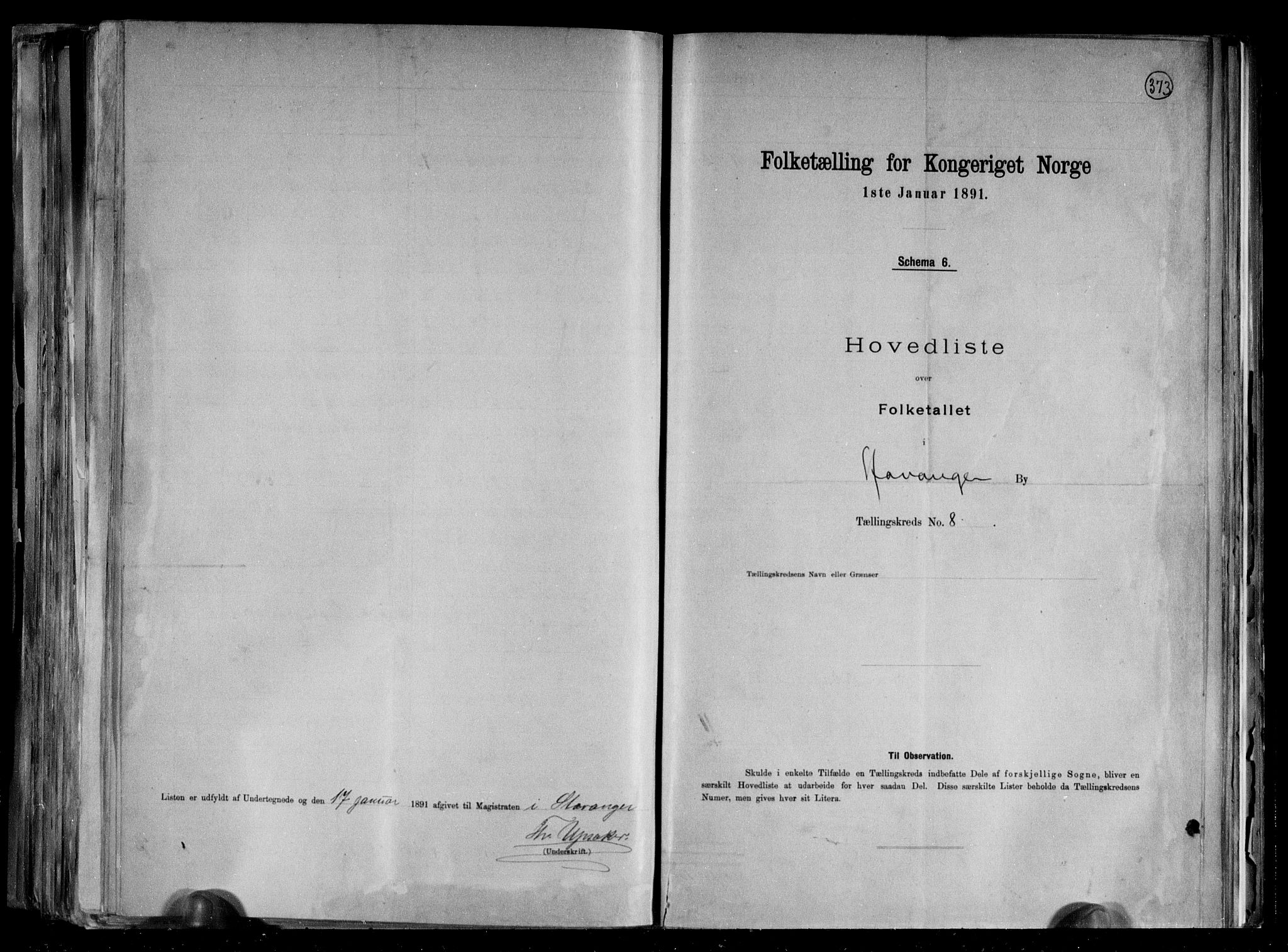 RA, 1891 census for 1103 Stavanger, 1891, p. 19