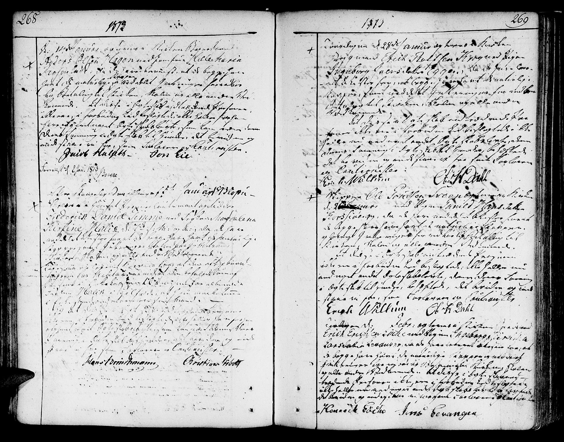 Ministerialprotokoller, klokkerbøker og fødselsregistre - Sør-Trøndelag, SAT/A-1456/602/L0105: Parish register (official) no. 602A03, 1774-1814, p. 268-269