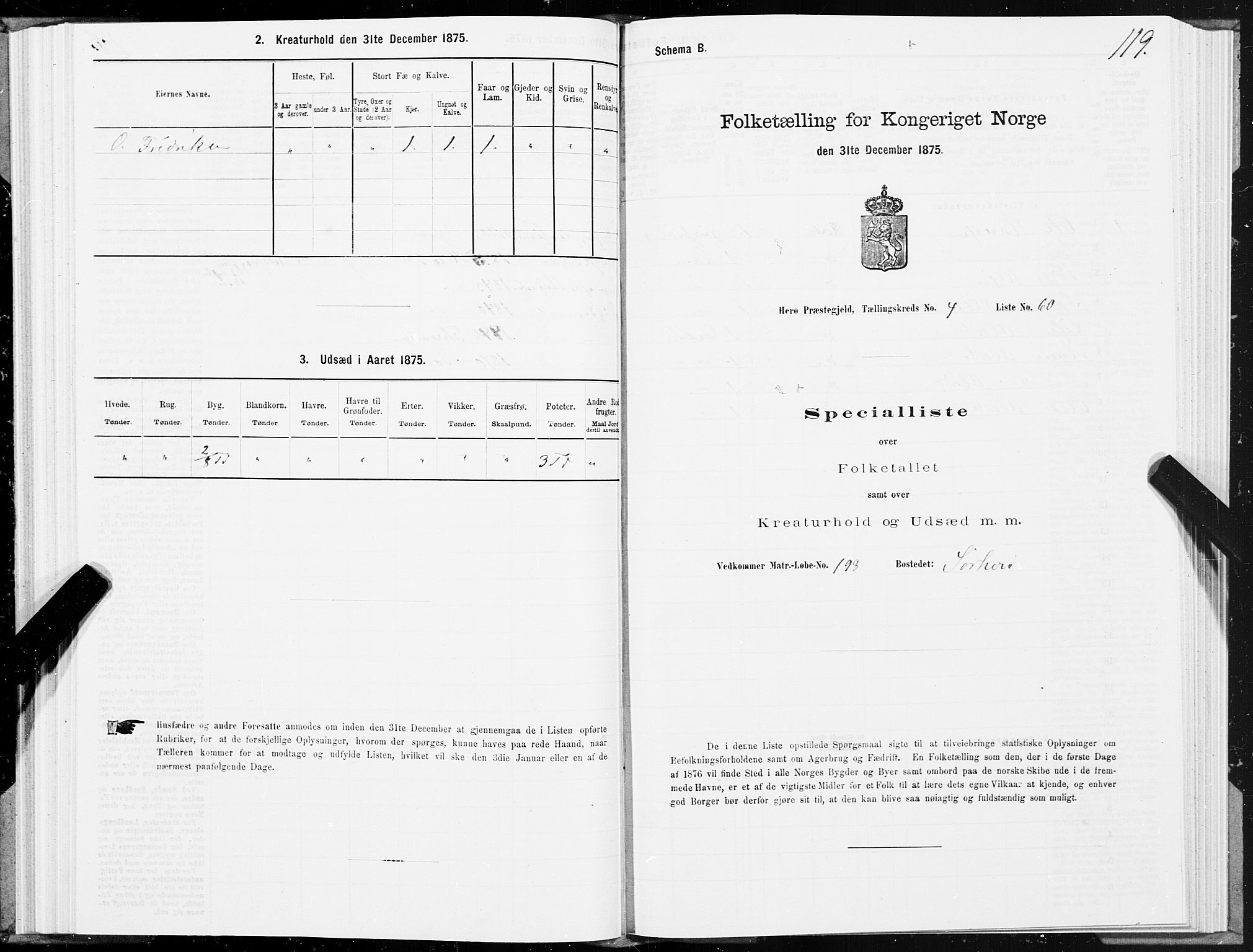 SAT, 1875 census for 1818P Herøy, 1875, p. 3119