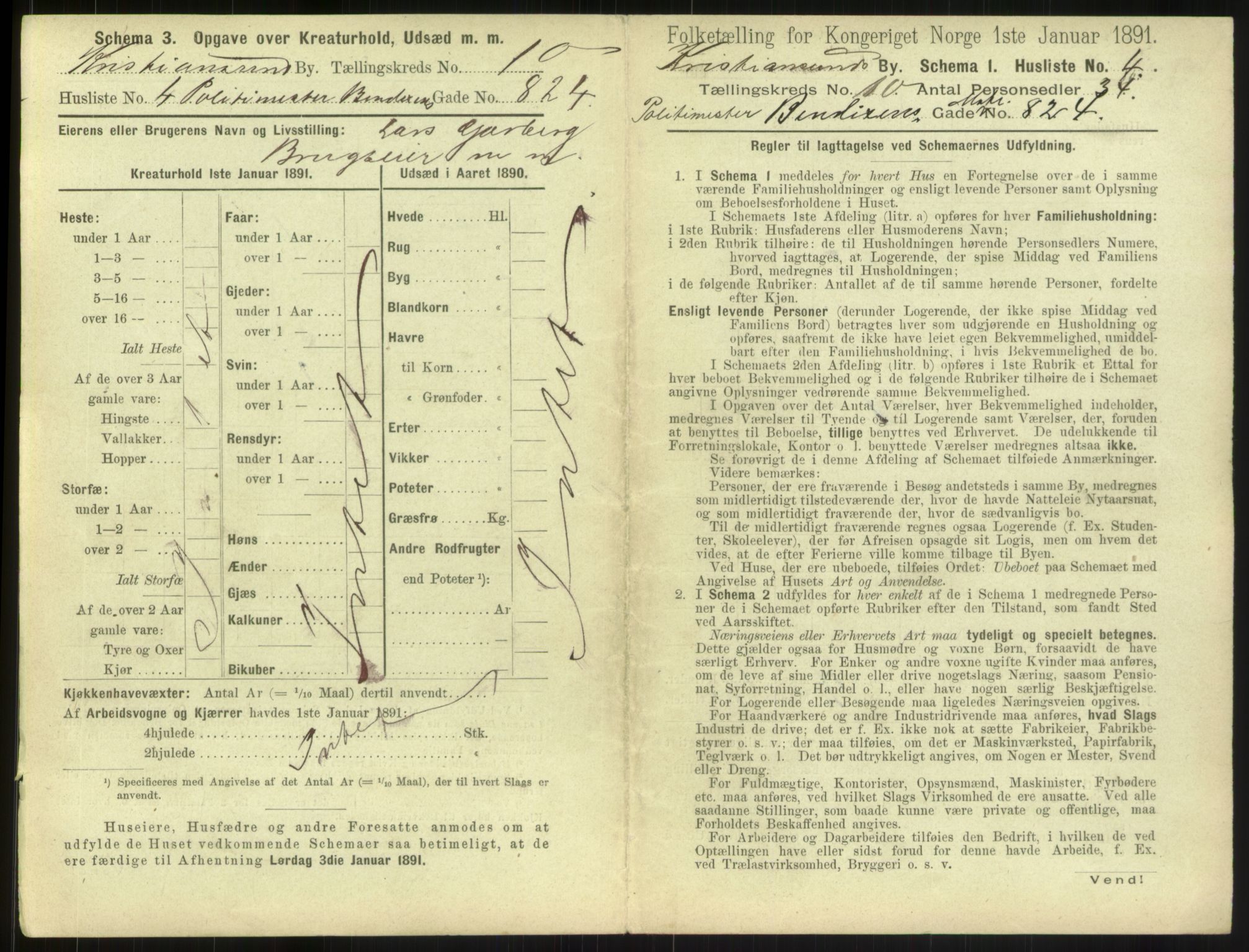 RA, 1891 census for 1503 Kristiansund, 1891, p. 1062