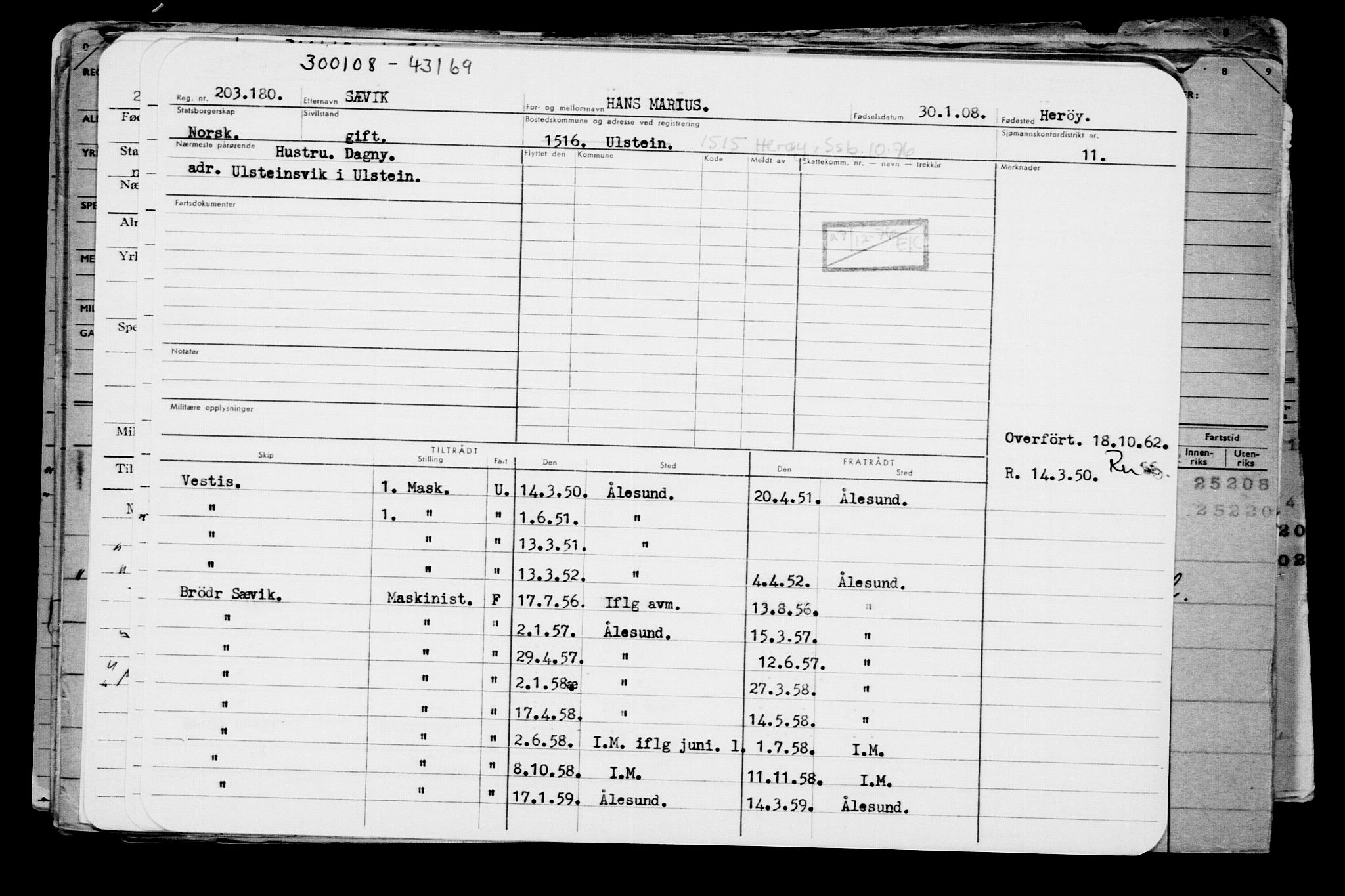 Direktoratet for sjømenn, AV/RA-S-3545/G/Gb/L0075: Hovedkort, 1908, p. 394