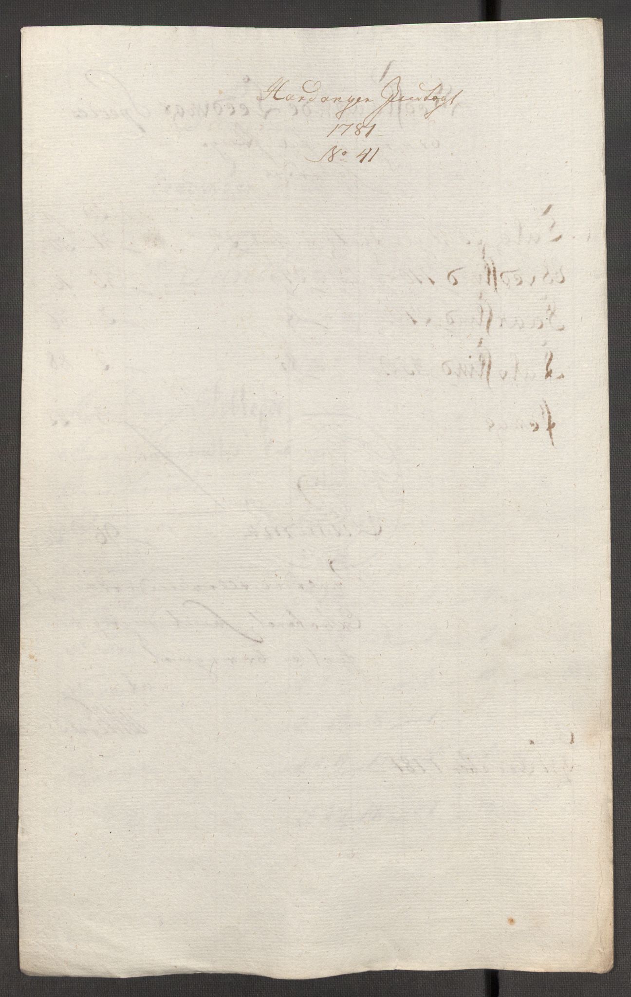 Rentekammeret inntil 1814, Reviderte regnskaper, Fogderegnskap, AV/RA-EA-4092/R48/L3097: Fogderegnskap Sunnhordland og Hardanger, 1781, p. 275