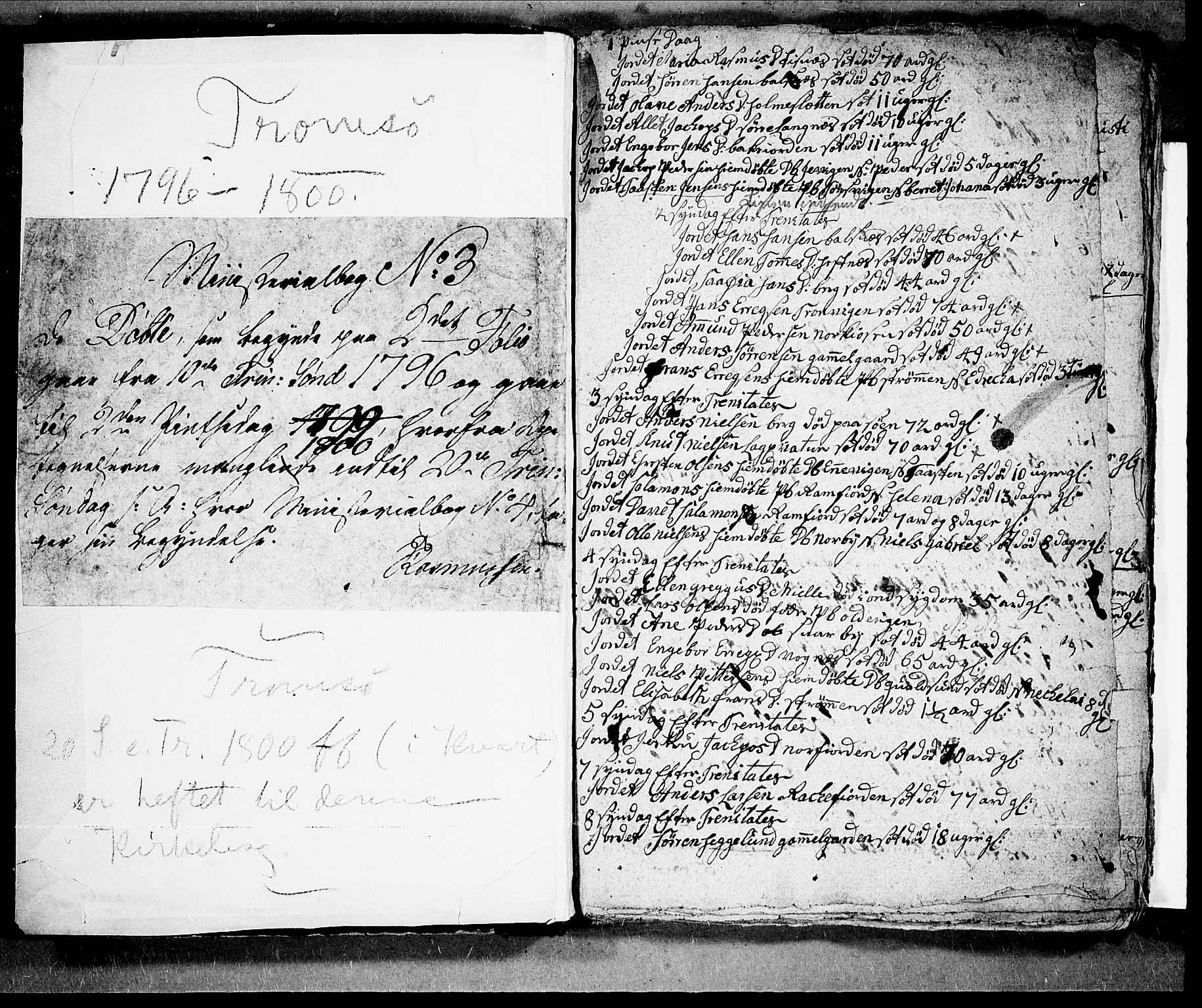 Tromsø sokneprestkontor/stiftsprosti/domprosti, SATØ/S-1343/G/Ga/L0005kirke: Parish register (official) no. 5, 1796-1808, p. 1