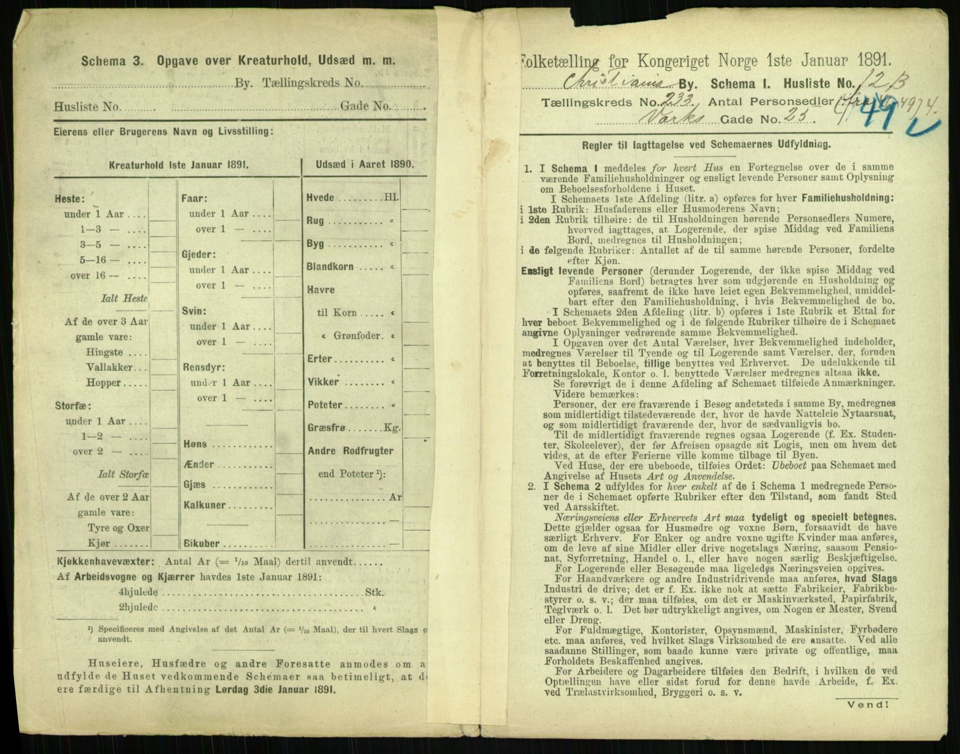 RA, 1891 census for 0301 Kristiania, 1891, p. 143060