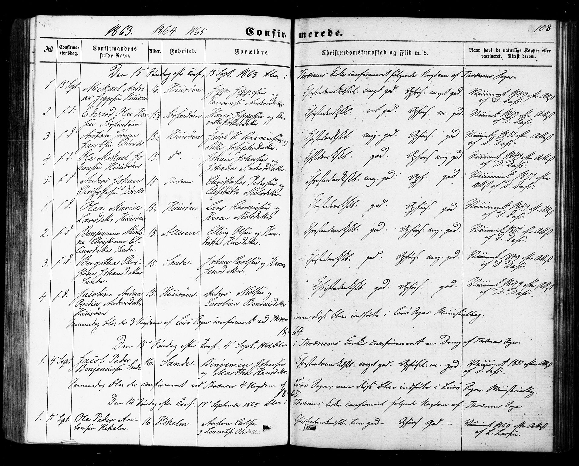 Ministerialprotokoller, klokkerbøker og fødselsregistre - Nordland, SAT/A-1459/840/L0579: Parish register (official) no. 840A01, 1863-1887, p. 108