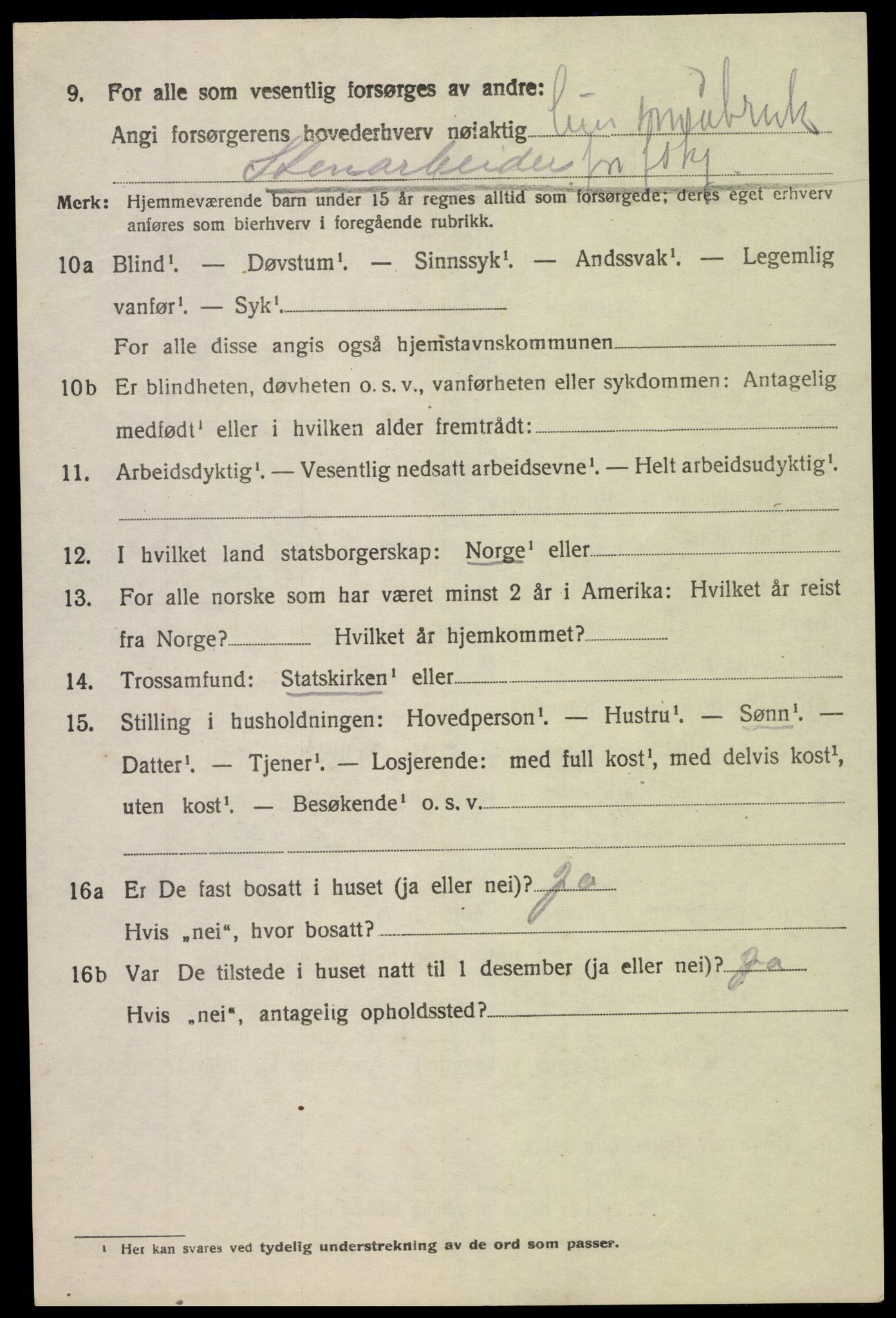 SAK, 1920 census for Søndeled, 1920, p. 7310