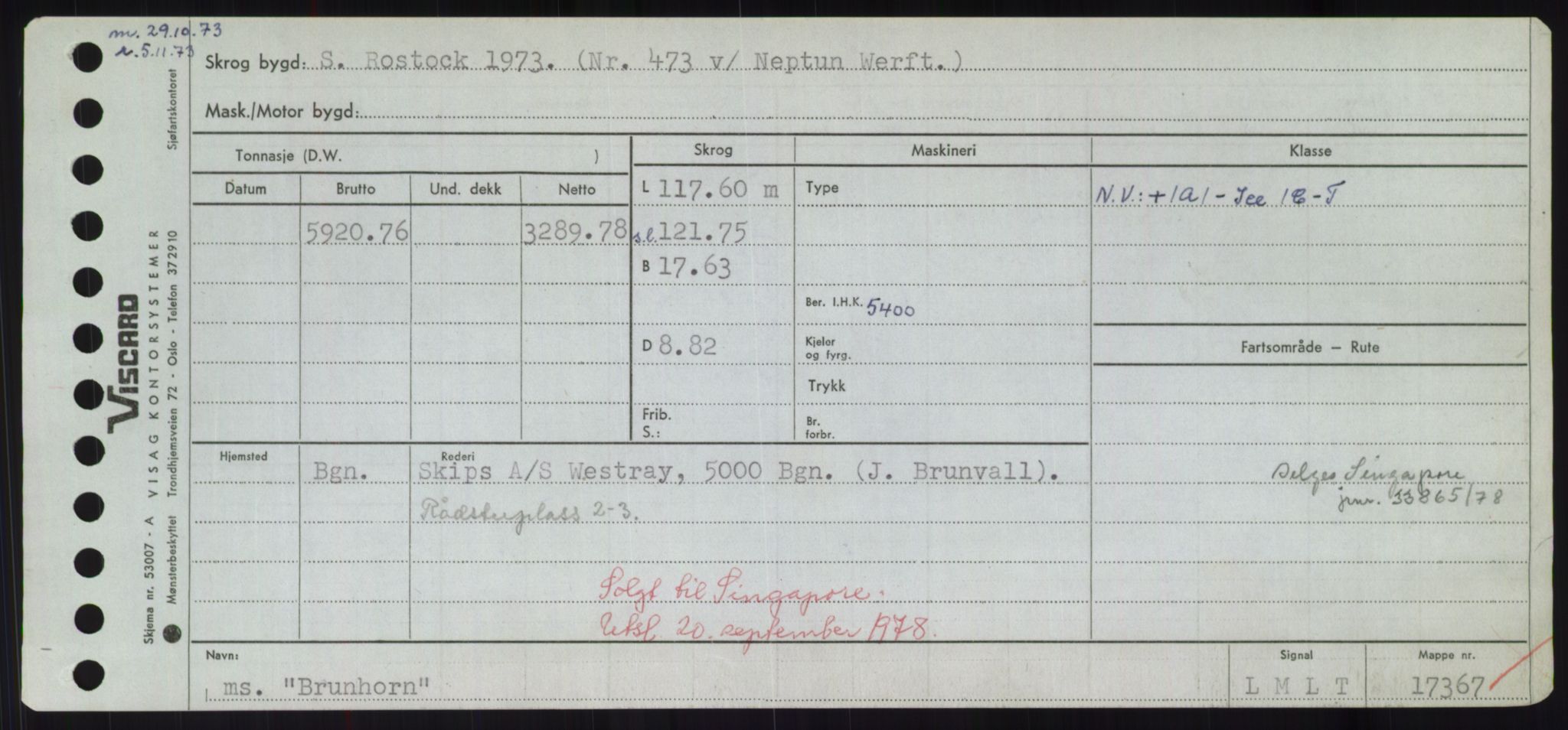 Sjøfartsdirektoratet med forløpere, Skipsmålingen, RA/S-1627/H/Hd/L0005: Fartøy, Br-Byg, p. 401