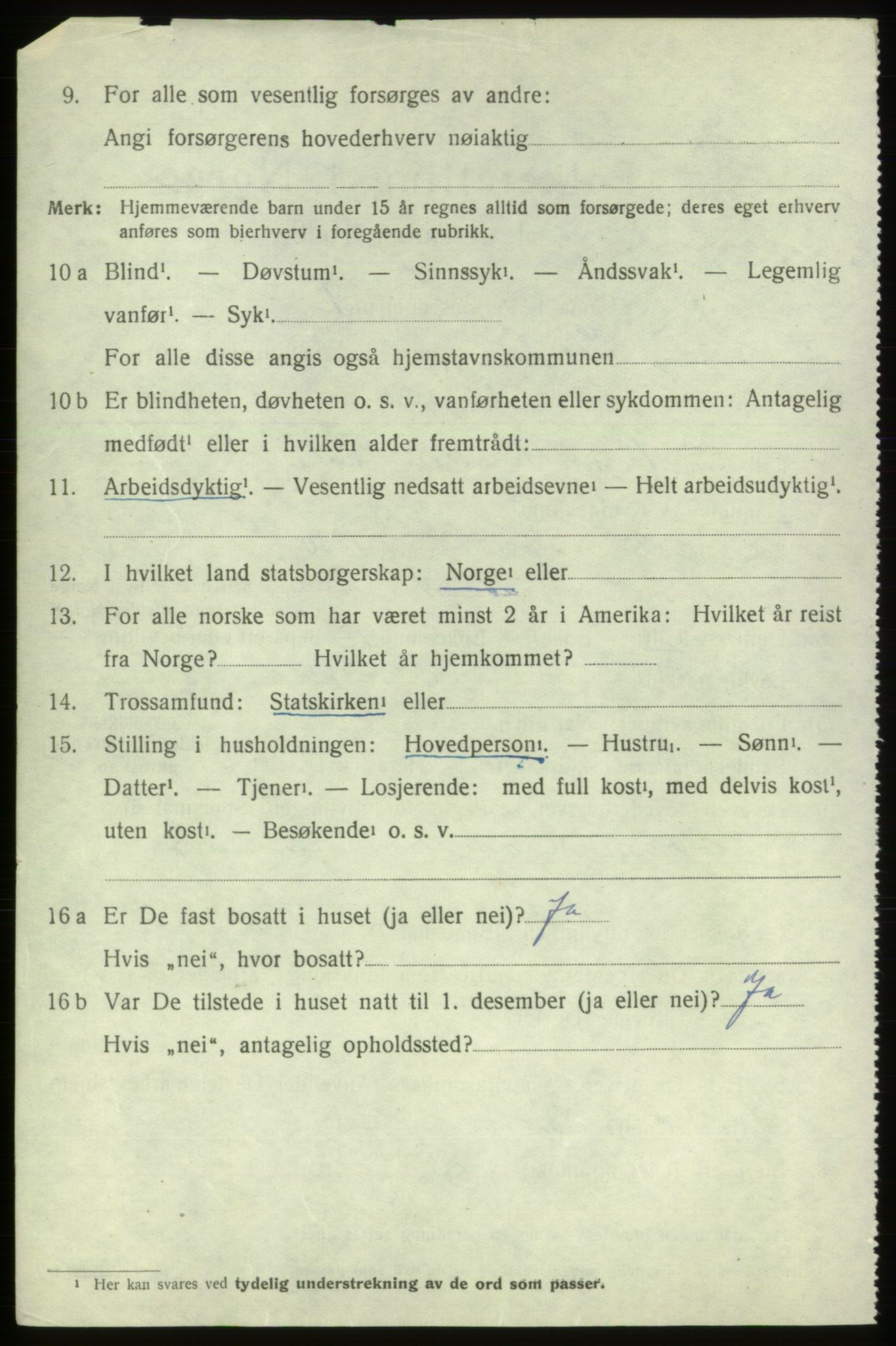 SAB, 1920 census for Stord, 1920, p. 2360