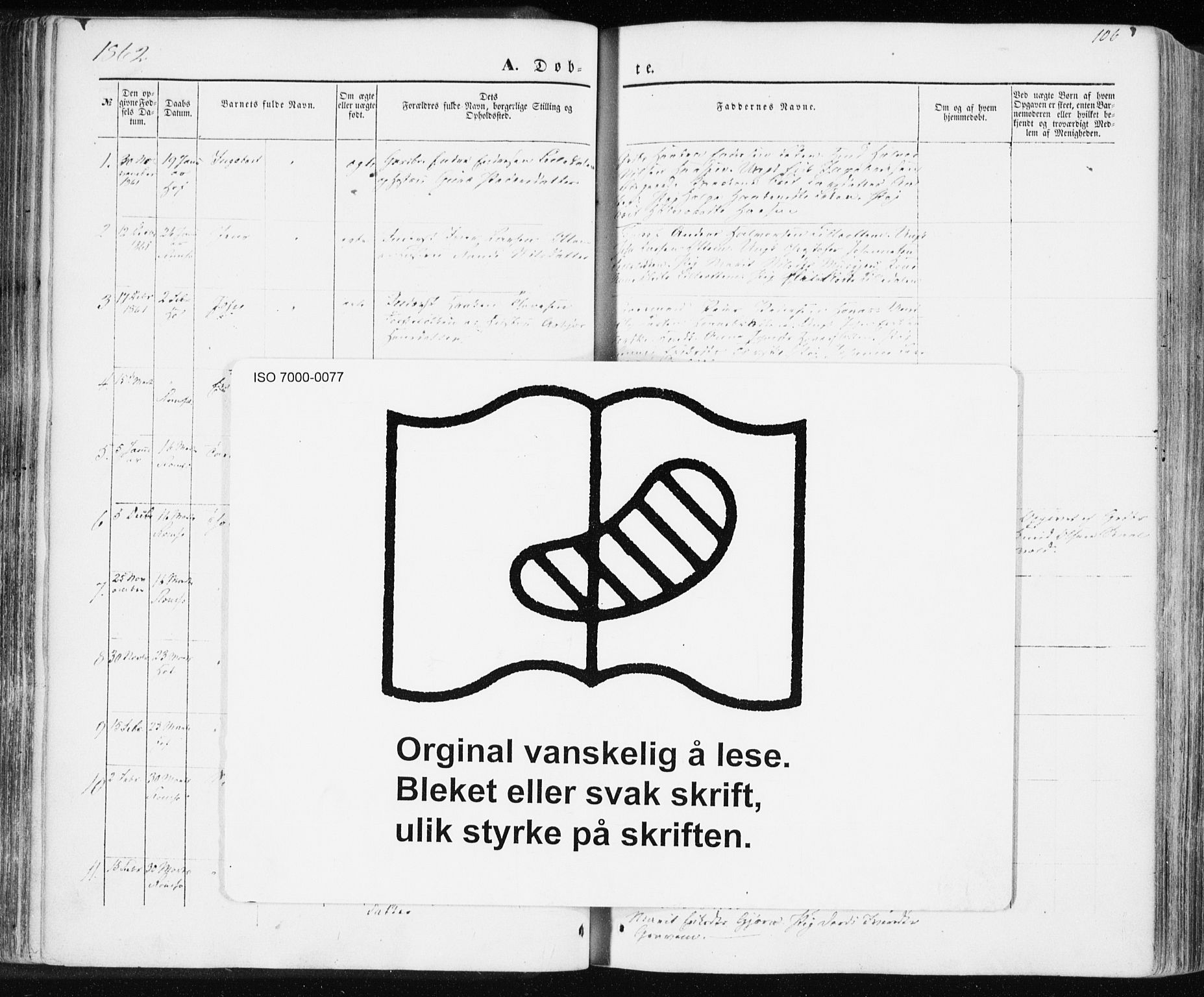 Ministerialprotokoller, klokkerbøker og fødselsregistre - Møre og Romsdal, AV/SAT-A-1454/590/L1013: Parish register (official) no. 590A05, 1847-1877, p. 106