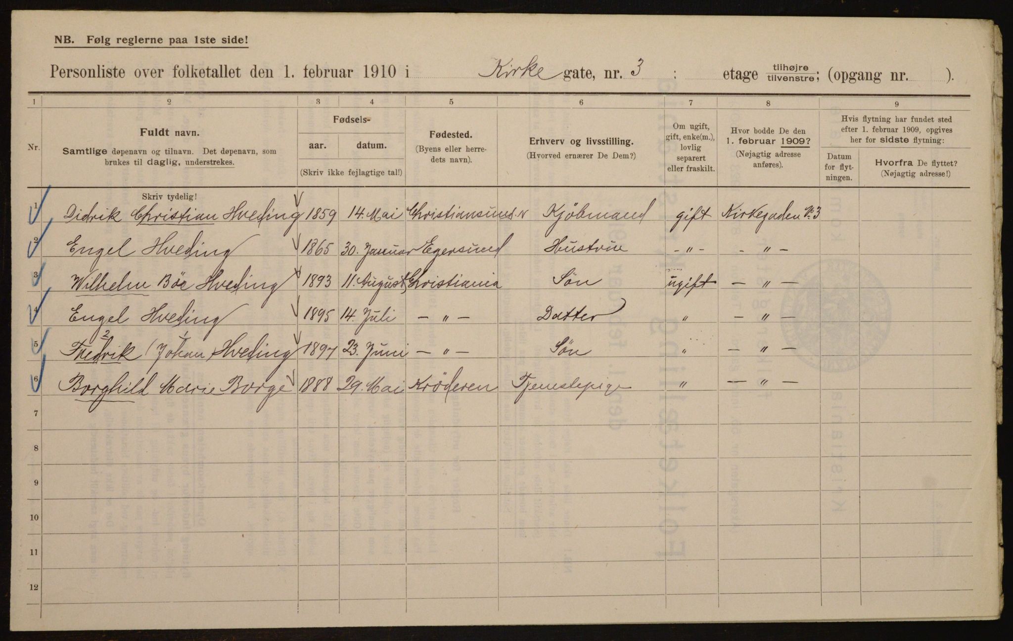 OBA, Municipal Census 1910 for Kristiania, 1910, p. 48214