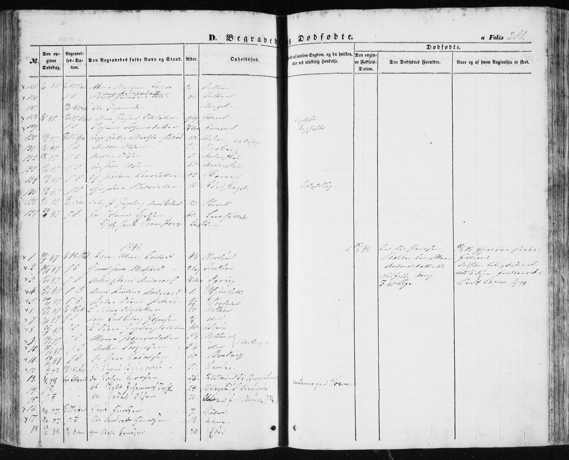 Ministerialprotokoller, klokkerbøker og fødselsregistre - Sør-Trøndelag, SAT/A-1456/634/L0529: Parish register (official) no. 634A05, 1843-1851, p. 281