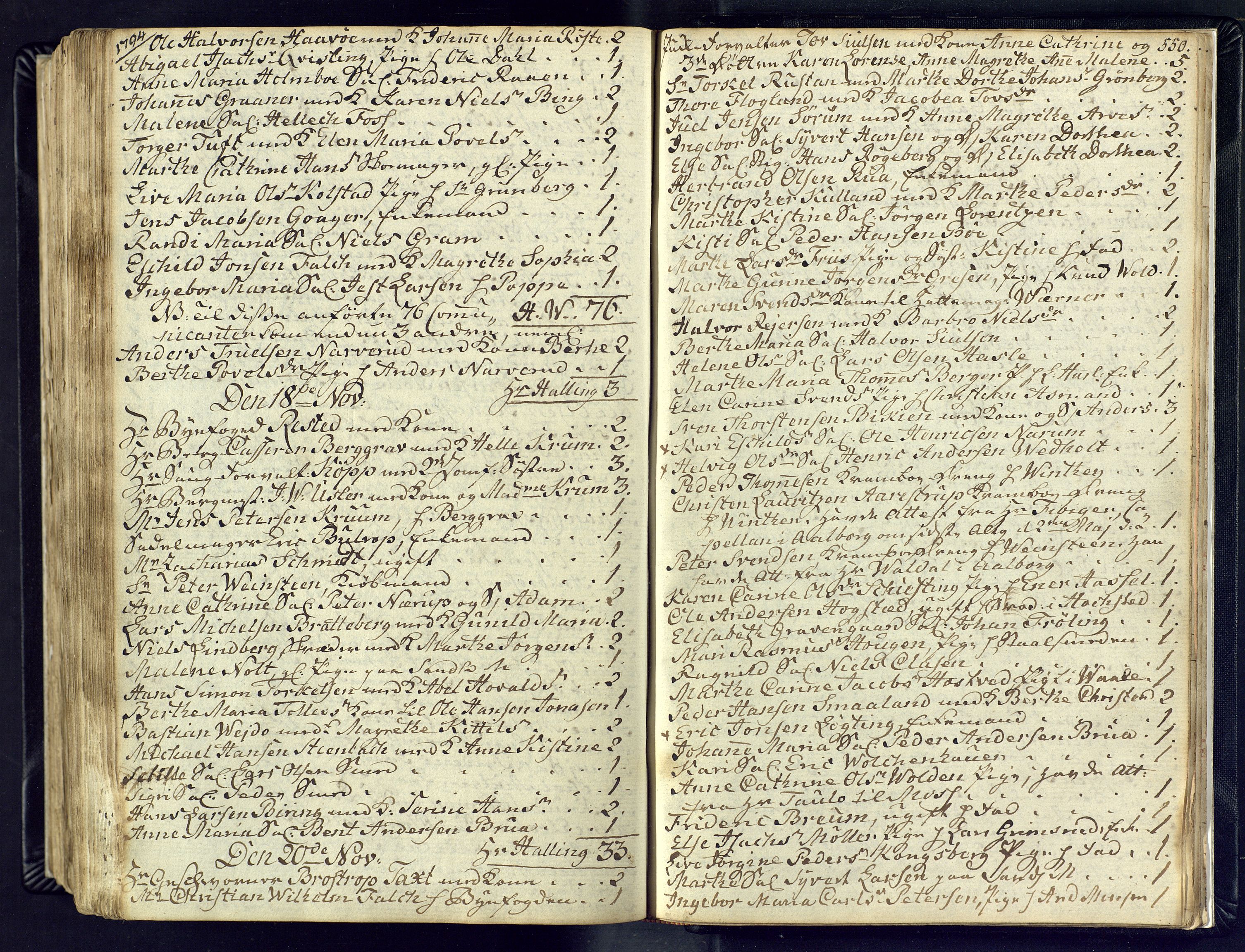 Kongsberg kirkebøker, SAKO/A-22/M/Ma/L0011: Communicants register no. 11, 1788-1795, p. 550