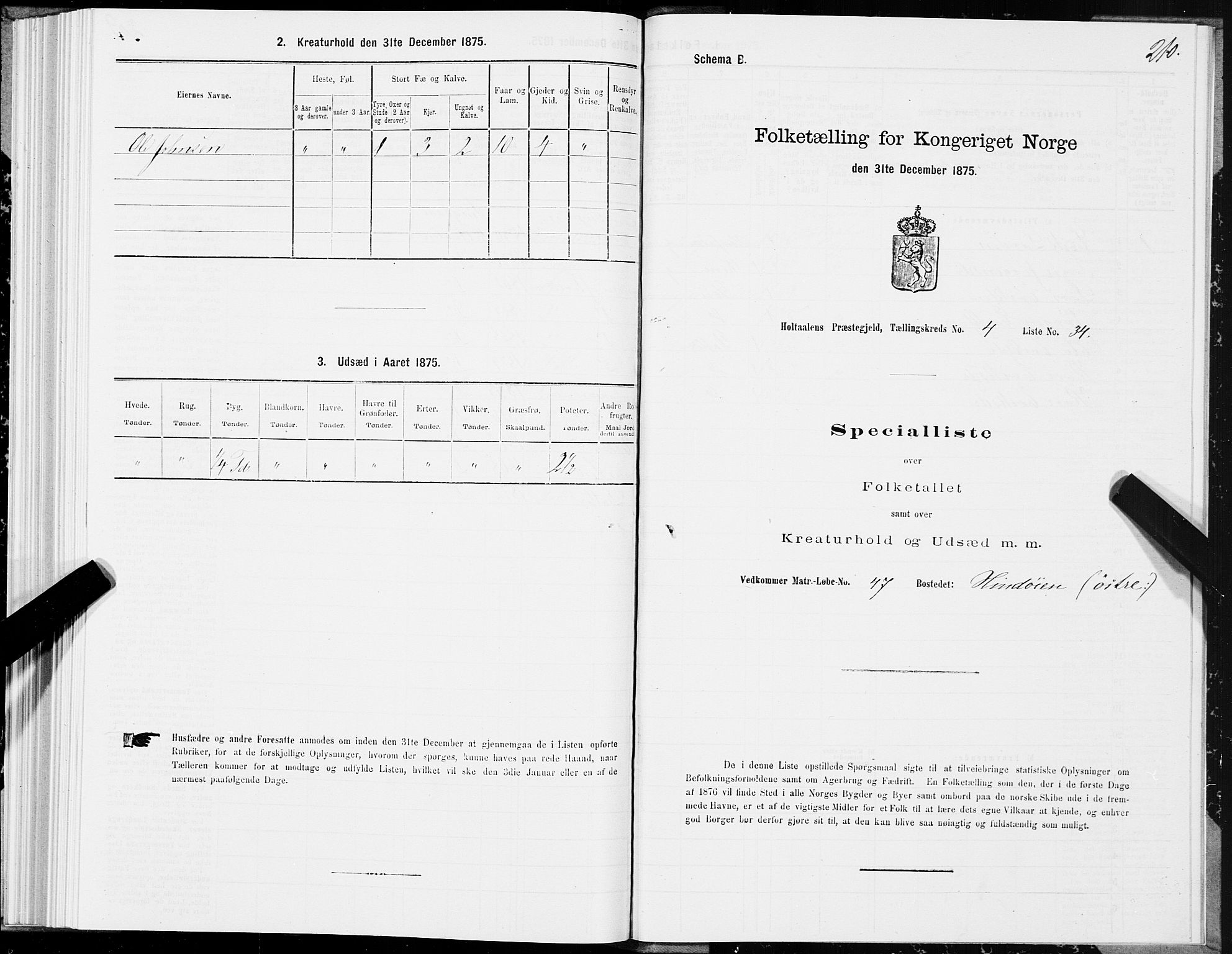 SAT, 1875 census for 1645P Haltdalen, 1875, p. 3210