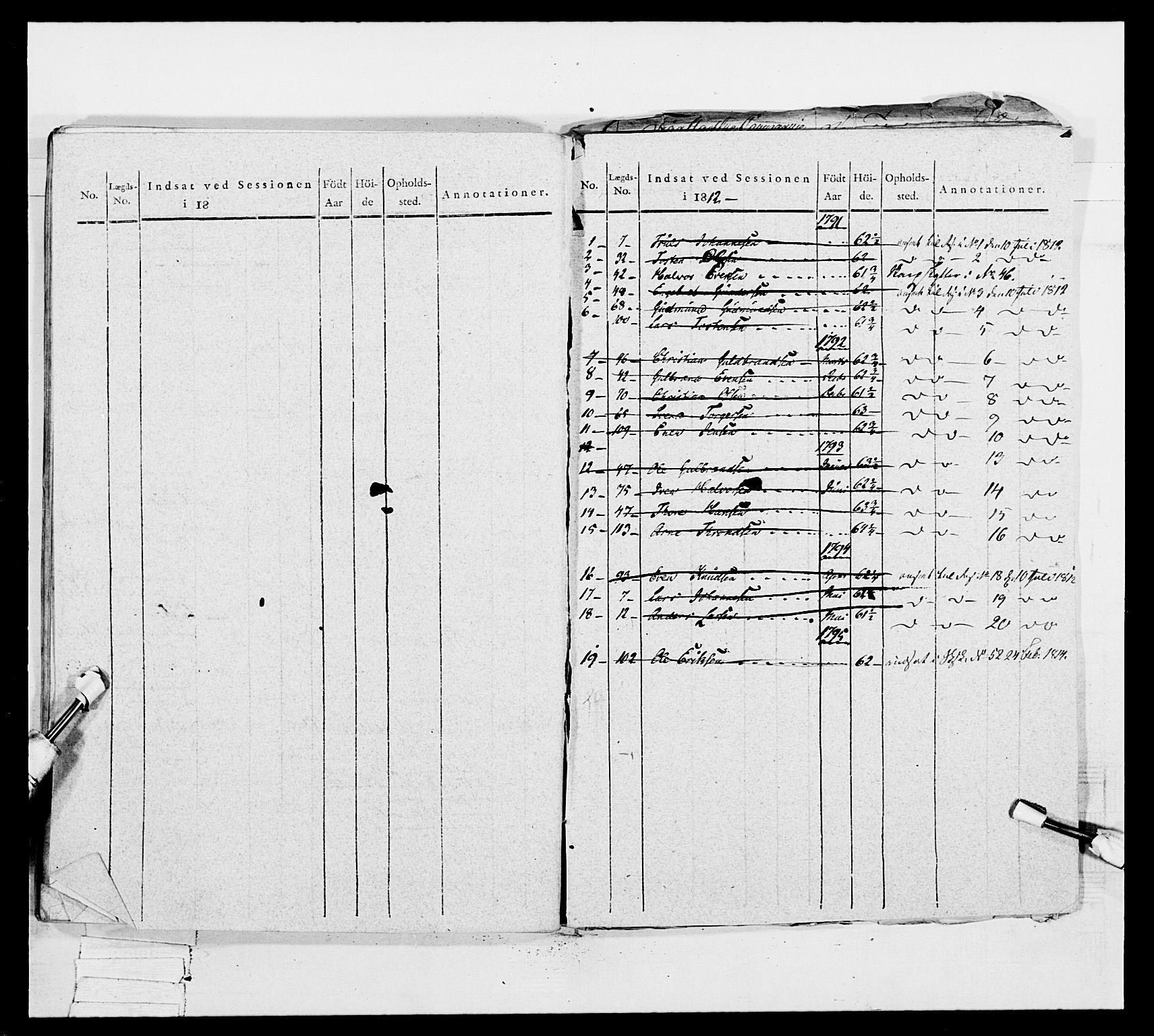 Generalitets- og kommissariatskollegiet, Det kongelige norske kommissariatskollegium, AV/RA-EA-5420/E/Eh/L0049: Akershusiske skarpskytterregiment, 1812, p. 427