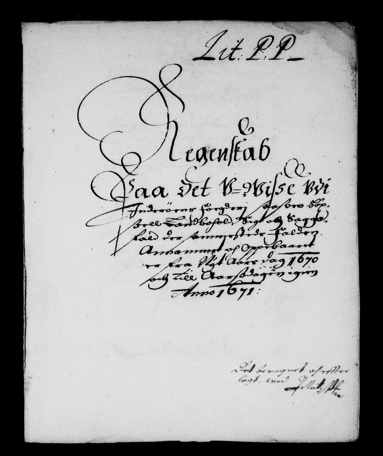 Rentekammeret inntil 1814, Reviderte regnskaper, Stiftamtstueregnskaper, Trondheim stiftamt og Nordland amt, RA/EA-6044/R/Rd/L0031: Trondheim stiftamt, 1670