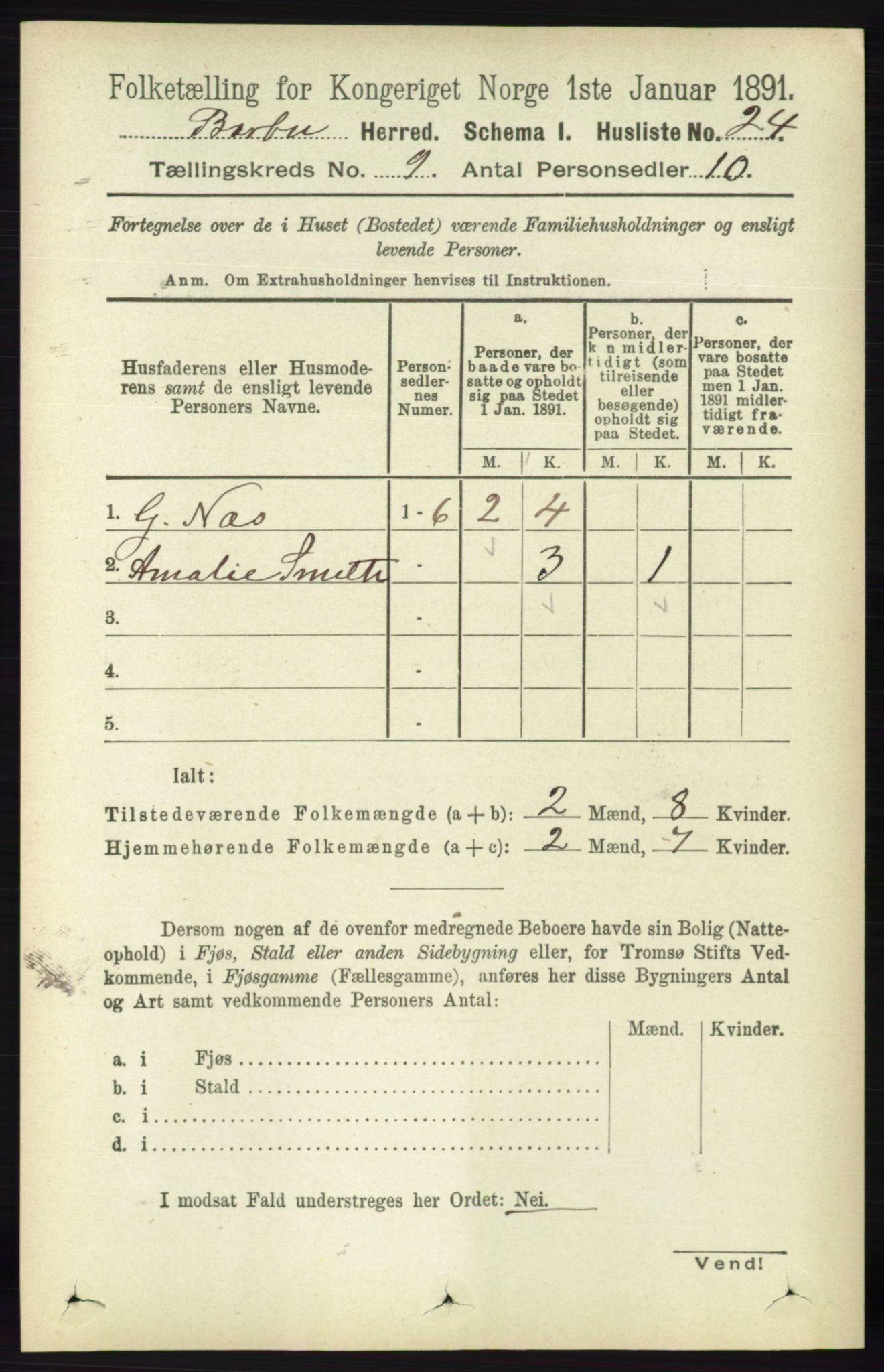 RA, 1891 census for 0990 Barbu, 1891, p. 7092