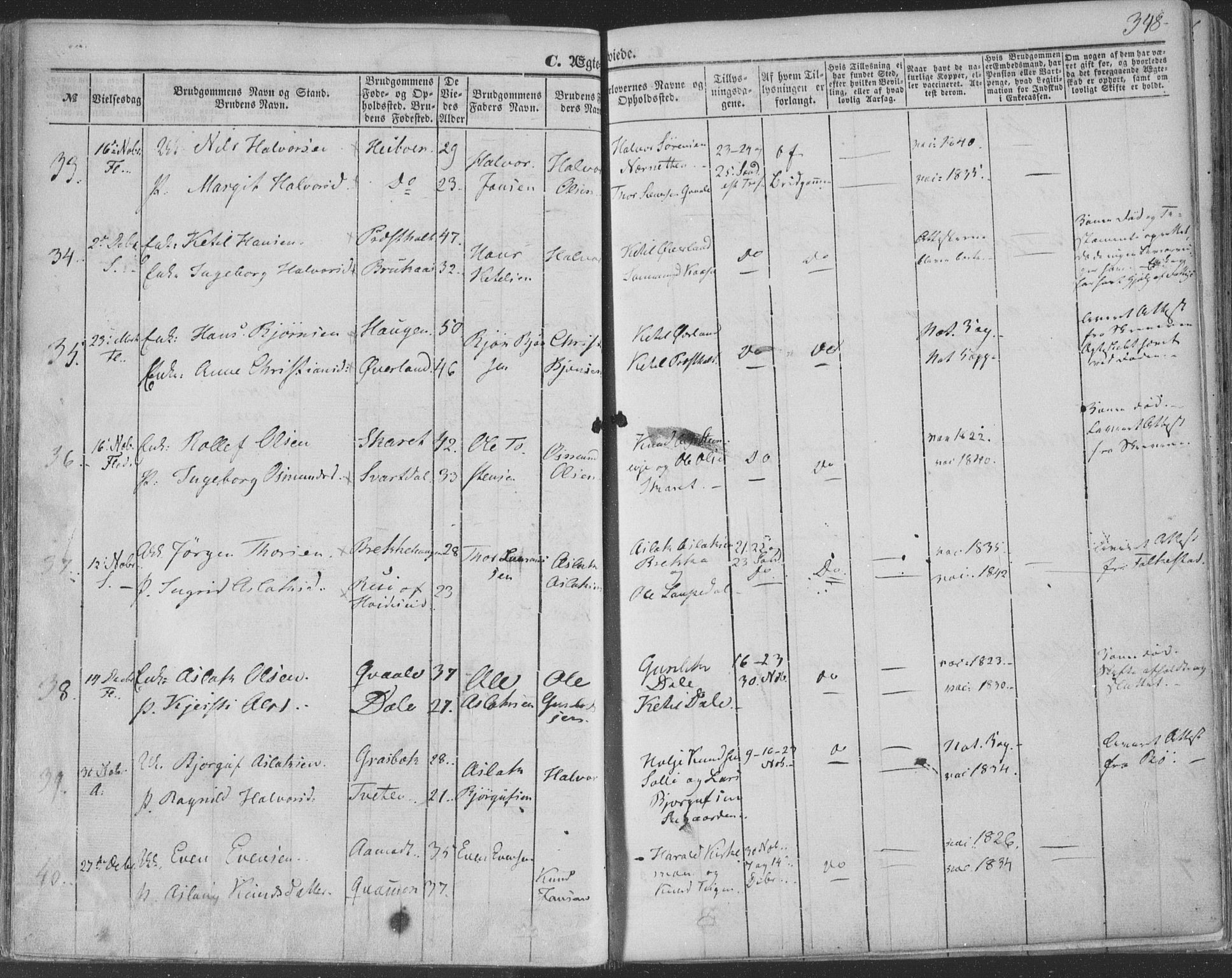 Seljord kirkebøker, AV/SAKO-A-20/F/Fa/L012b: Parish register (official) no. I 12B, 1850-1865, p. 348