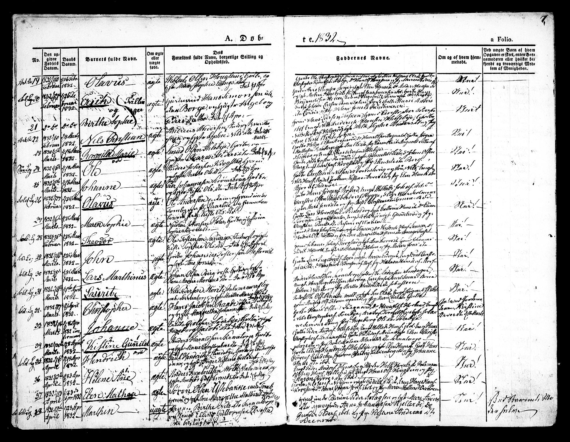 Råde prestekontor kirkebøker, AV/SAO-A-2009/F/Fa/L0005: Parish register (official) no. 5, 1830-1853, p. 7