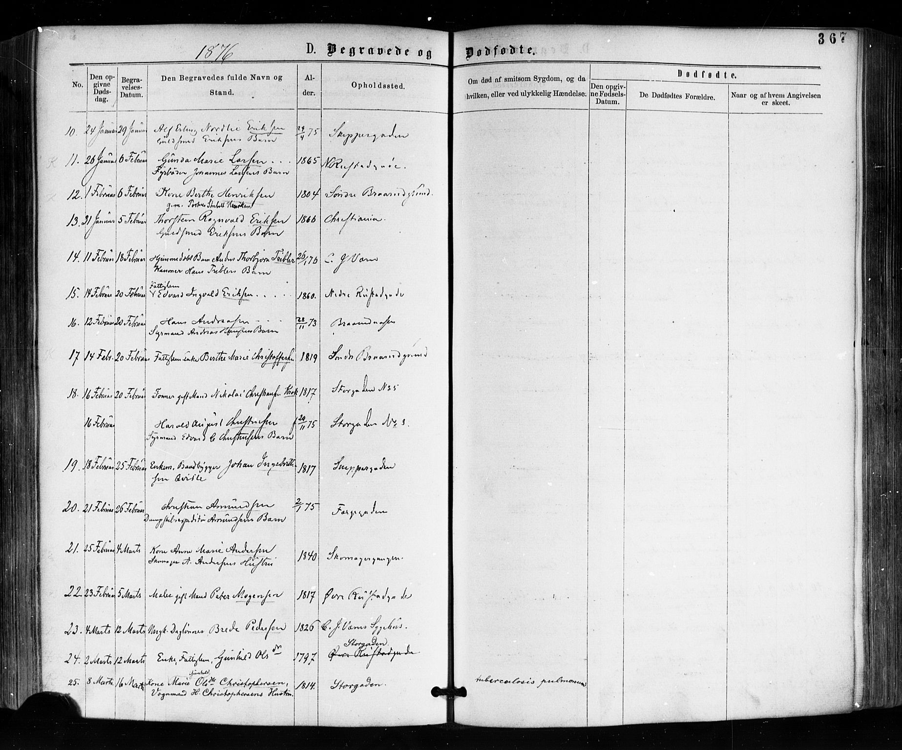 Horten kirkebøker, AV/SAKO-A-348/F/Fa/L0002: Parish register (official) no. 2, 1872-1877, p. 367