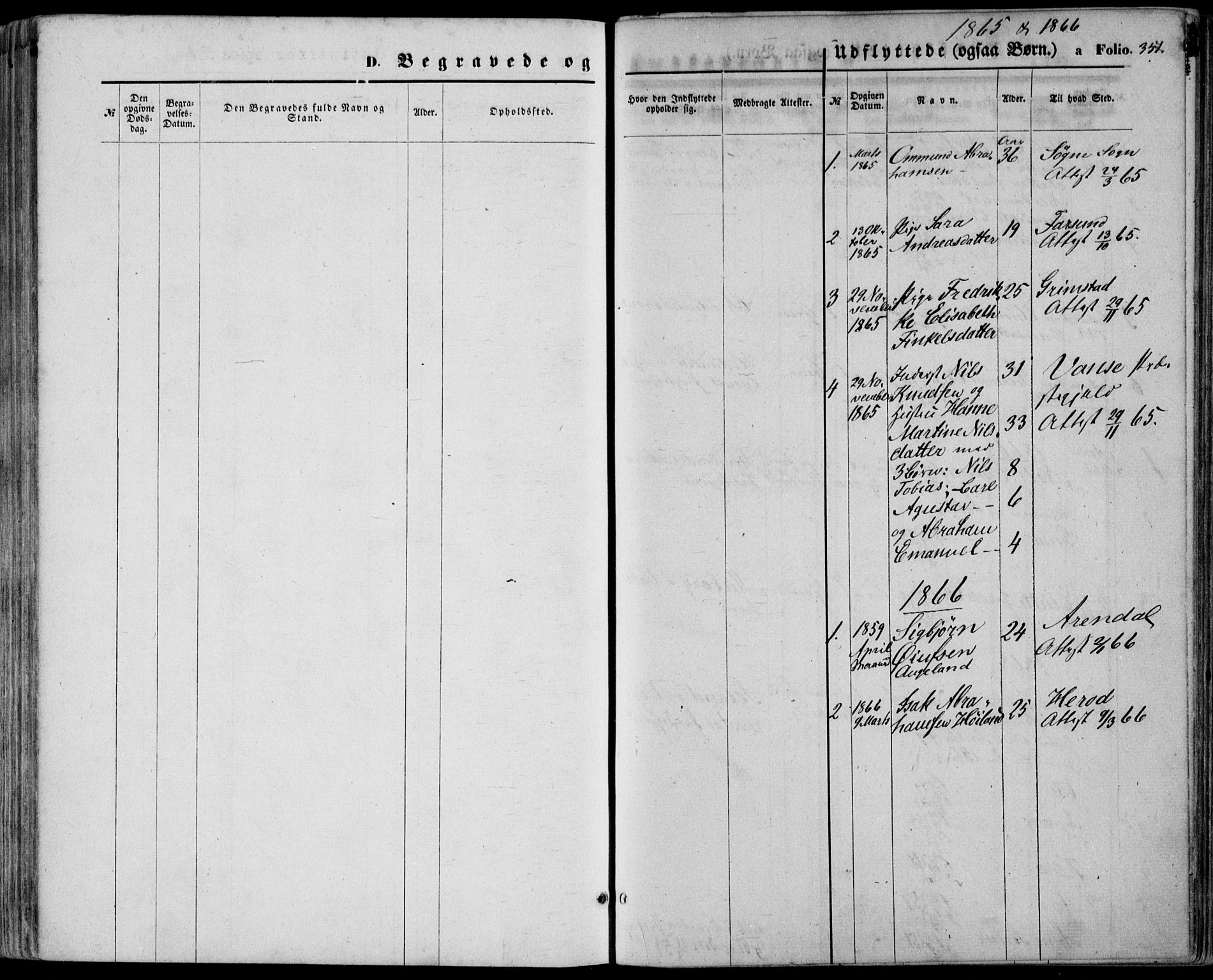 Lyngdal sokneprestkontor, AV/SAK-1111-0029/F/Fa/Fac/L0010: Parish register (official) no. A 10, 1865-1878, p. 351