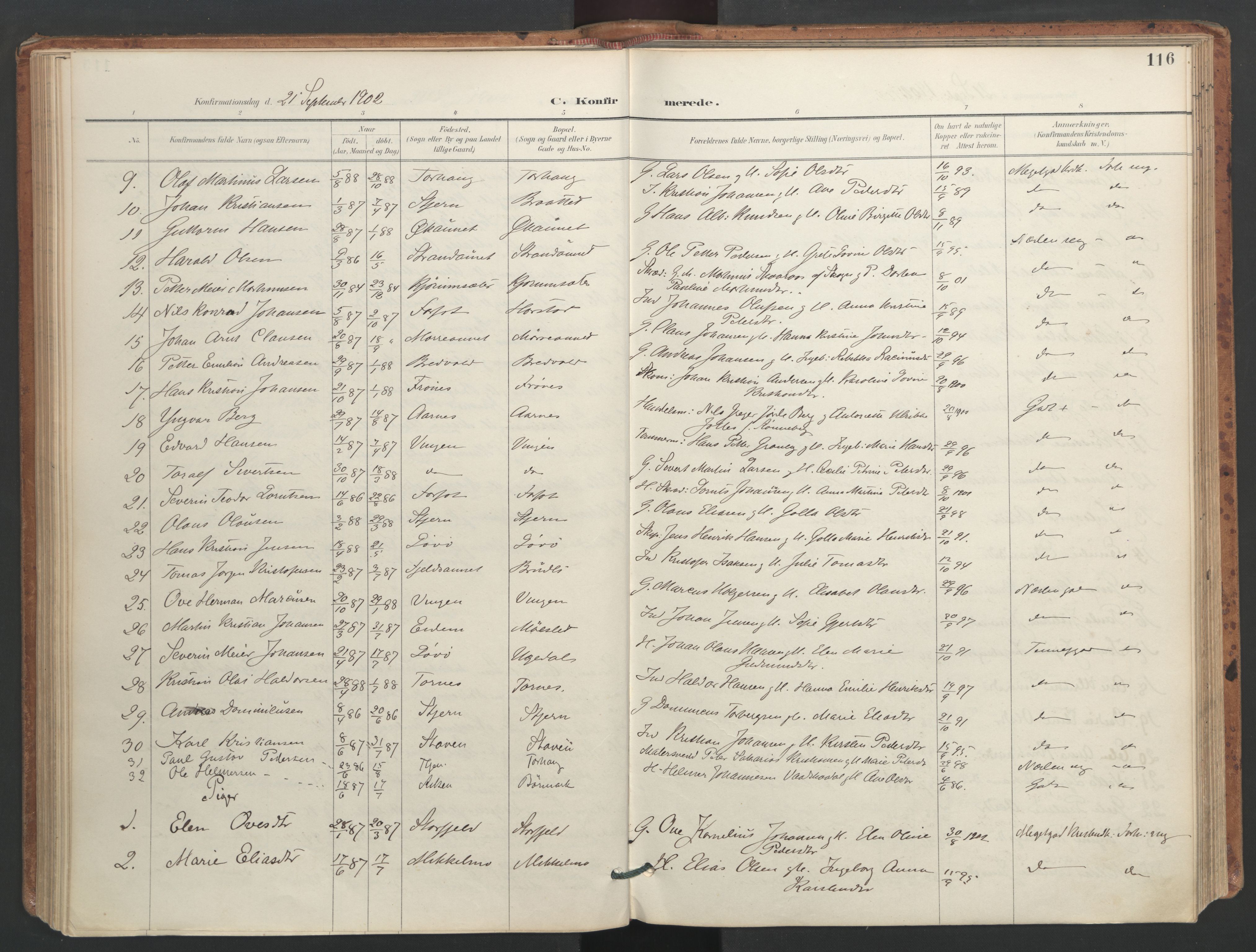 Ministerialprotokoller, klokkerbøker og fødselsregistre - Sør-Trøndelag, SAT/A-1456/655/L0681: Parish register (official) no. 655A10, 1895-1907, p. 116