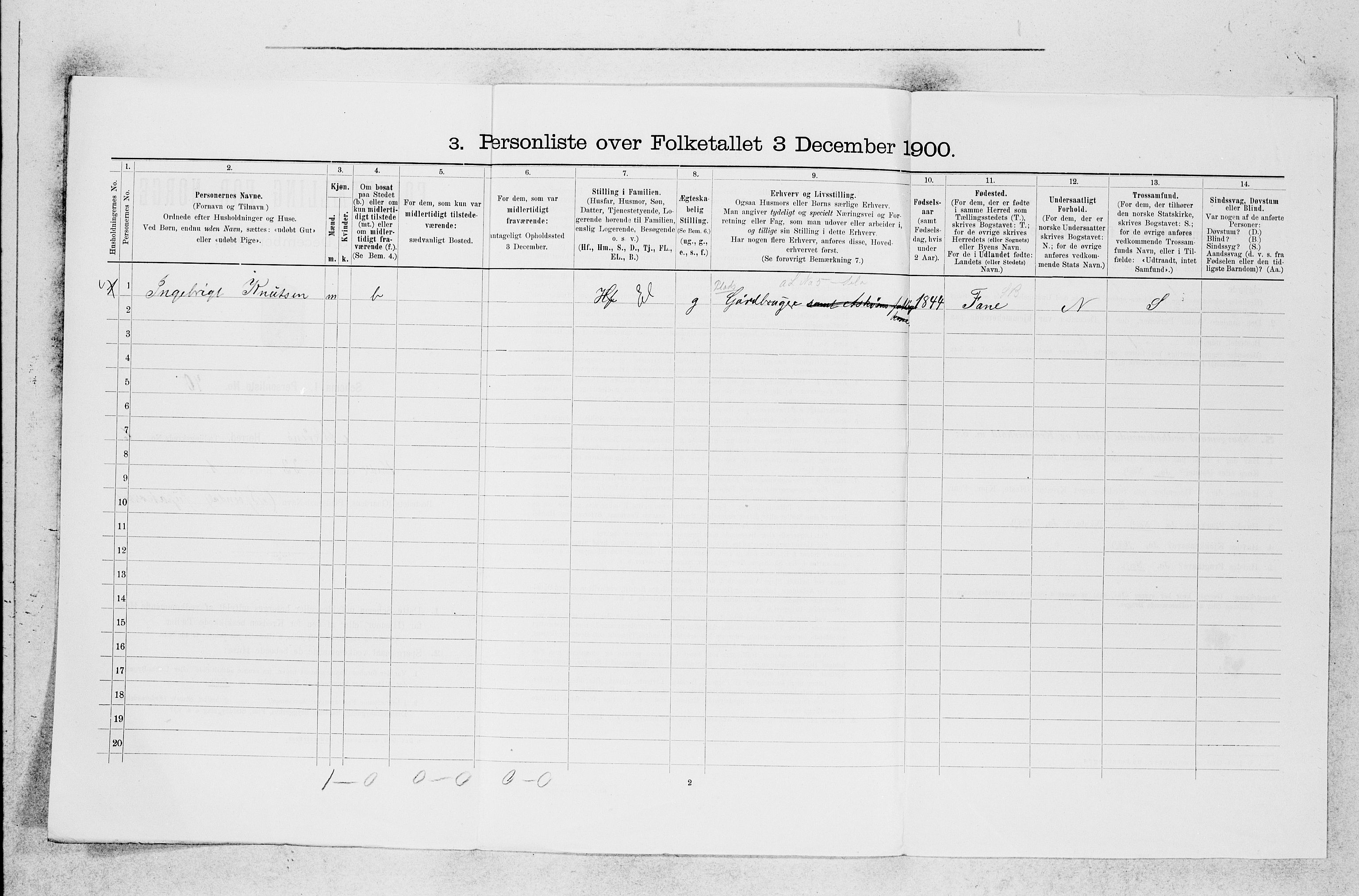 SAB, 1900 census for Askøy, 1900, p. 916