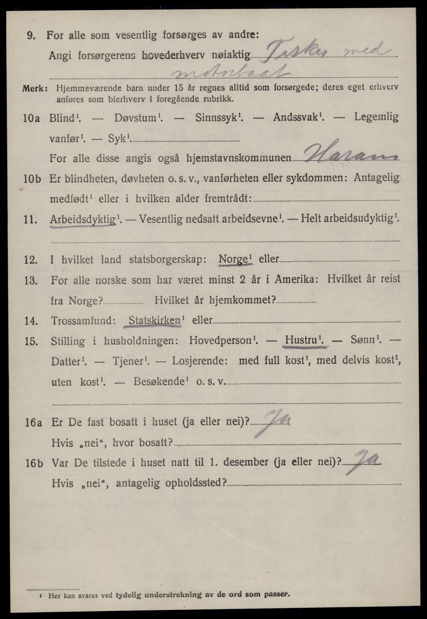 SAT, 1920 census for Haram, 1920, p. 2232