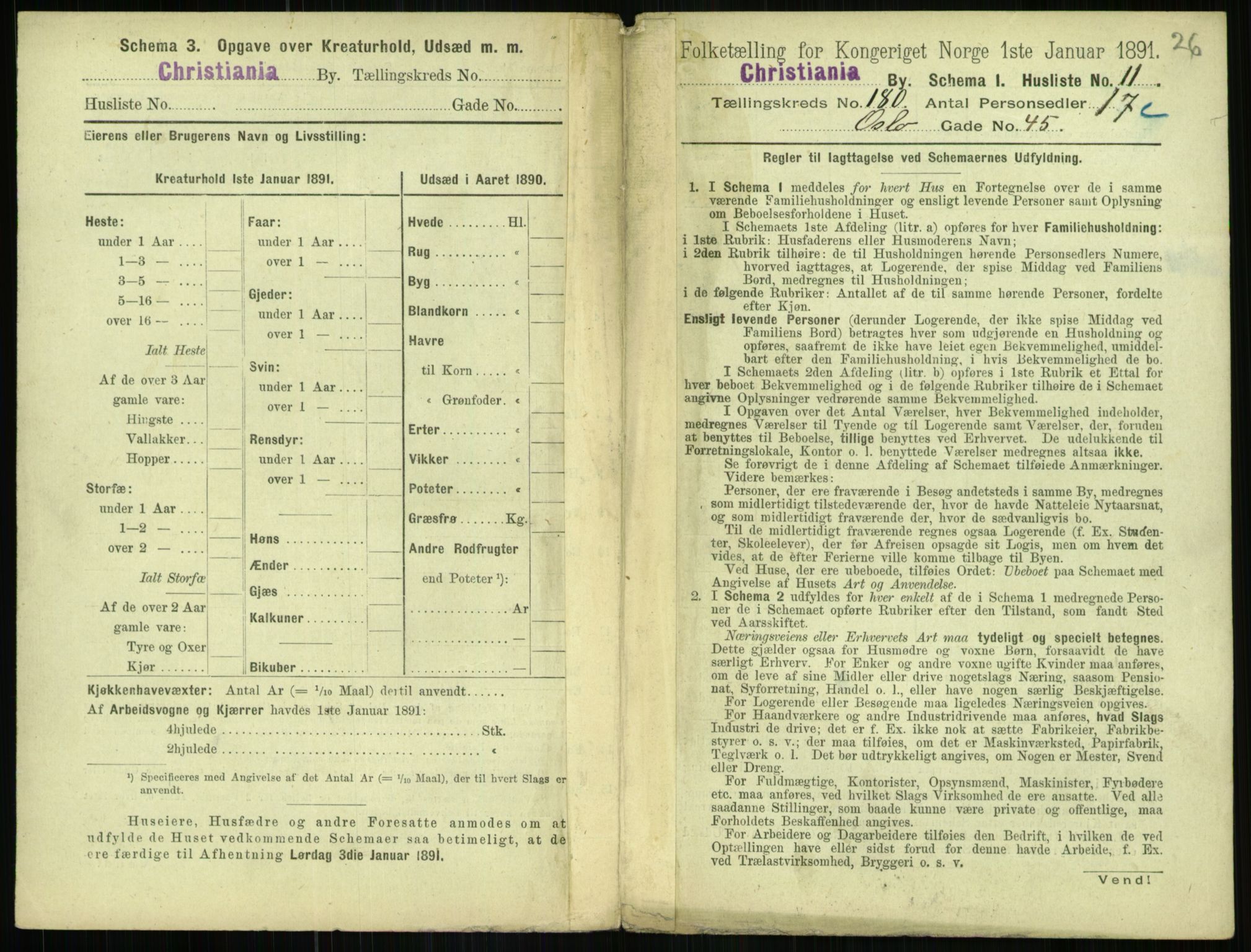 RA, 1891 census for 0301 Kristiania, 1891, p. 108244