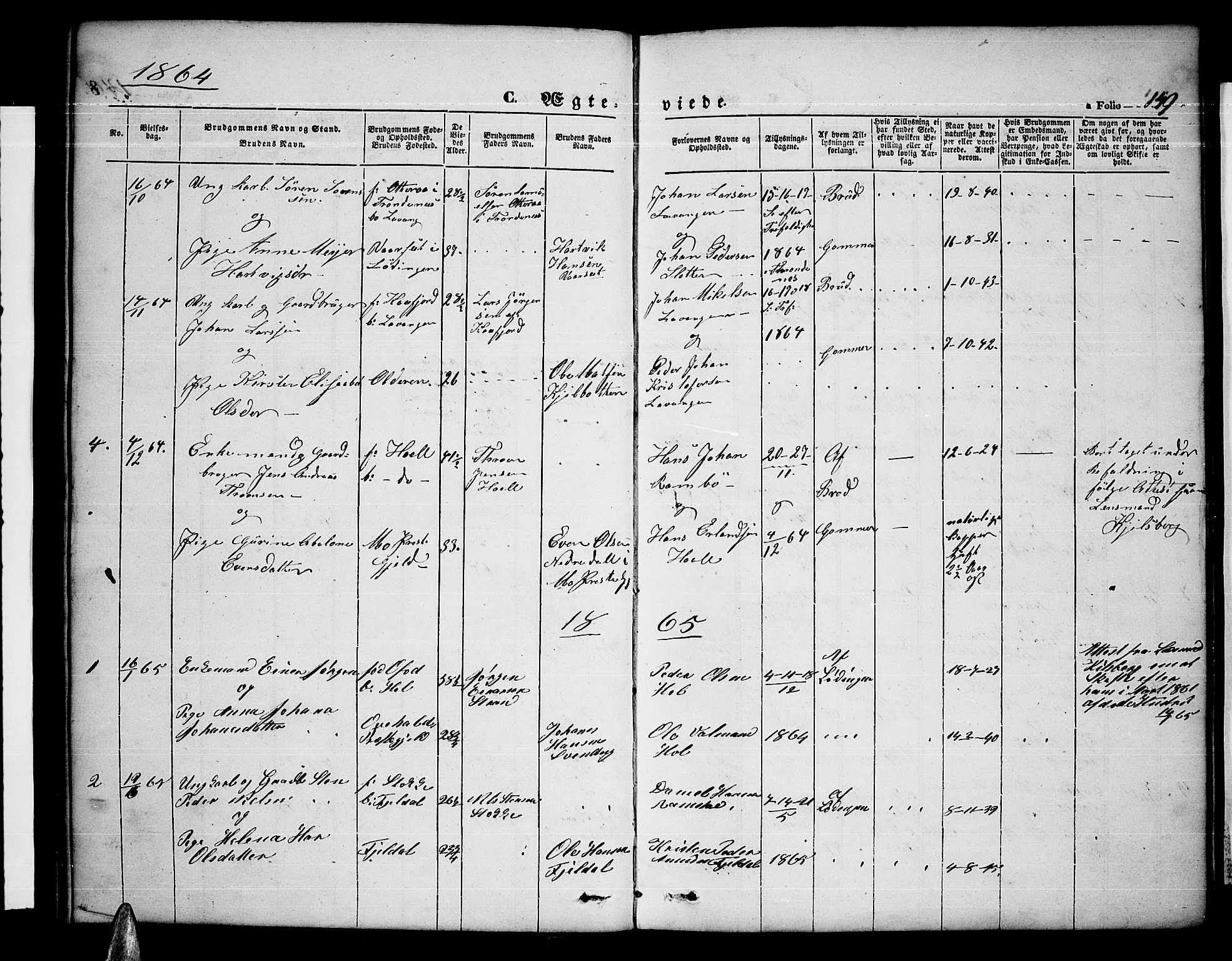 Ministerialprotokoller, klokkerbøker og fødselsregistre - Nordland, SAT/A-1459/865/L0929: Parish register (copy) no. 865C01, 1840-1866, p. 149