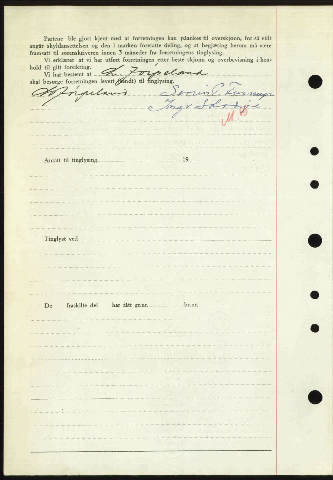 Nordre Sunnmøre sorenskriveri, AV/SAT-A-0006/1/2/2C/2Ca: Mortgage book no. A25, 1947-1947, Diary no: : 1656/1947