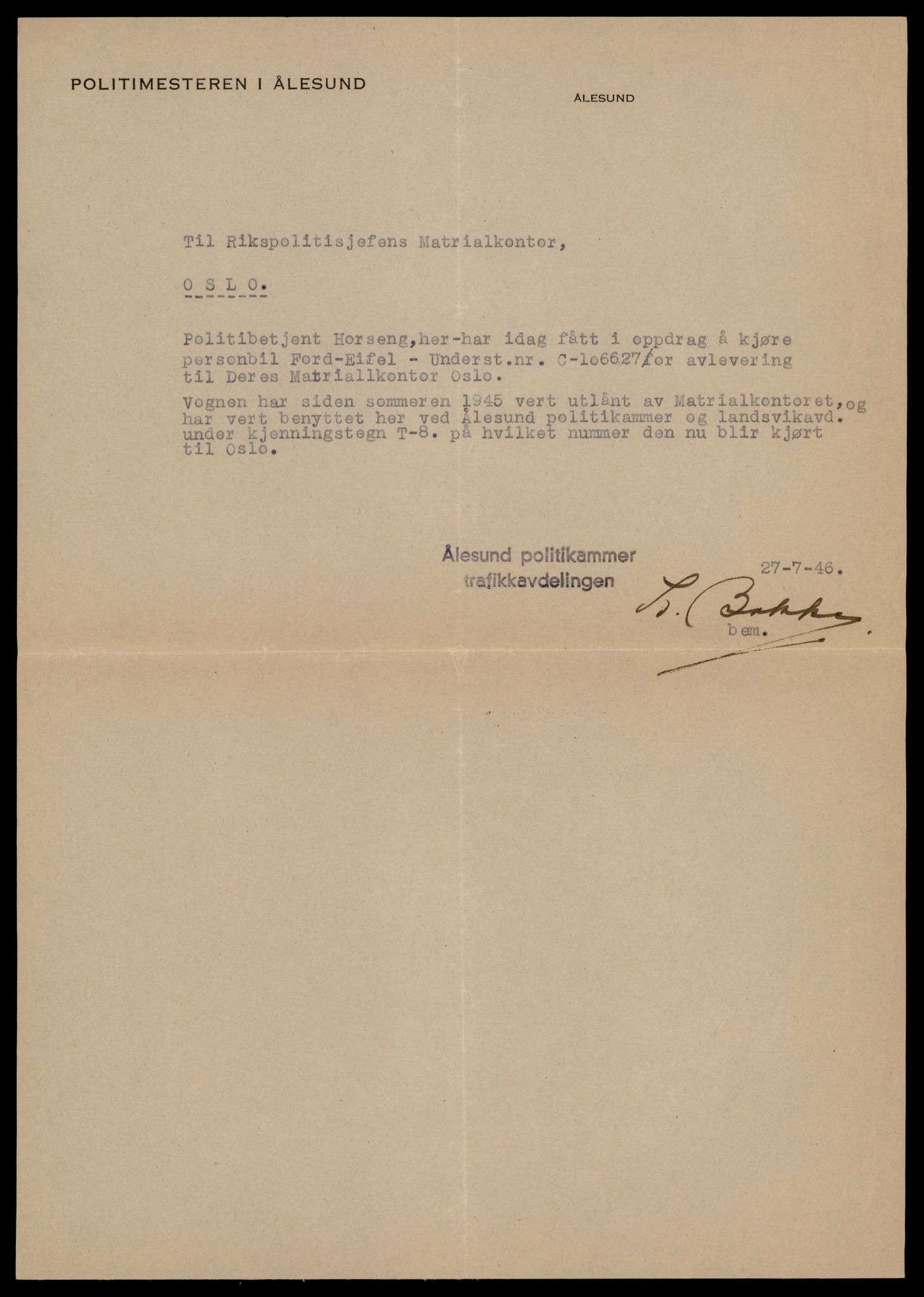 Møre og Romsdal vegkontor - Ålesund trafikkstasjon, AV/SAT-A-4099/F/Fe/L0001: Registreringskort for kjøretøy T 3 - T 127, 1927-1998, p. 59