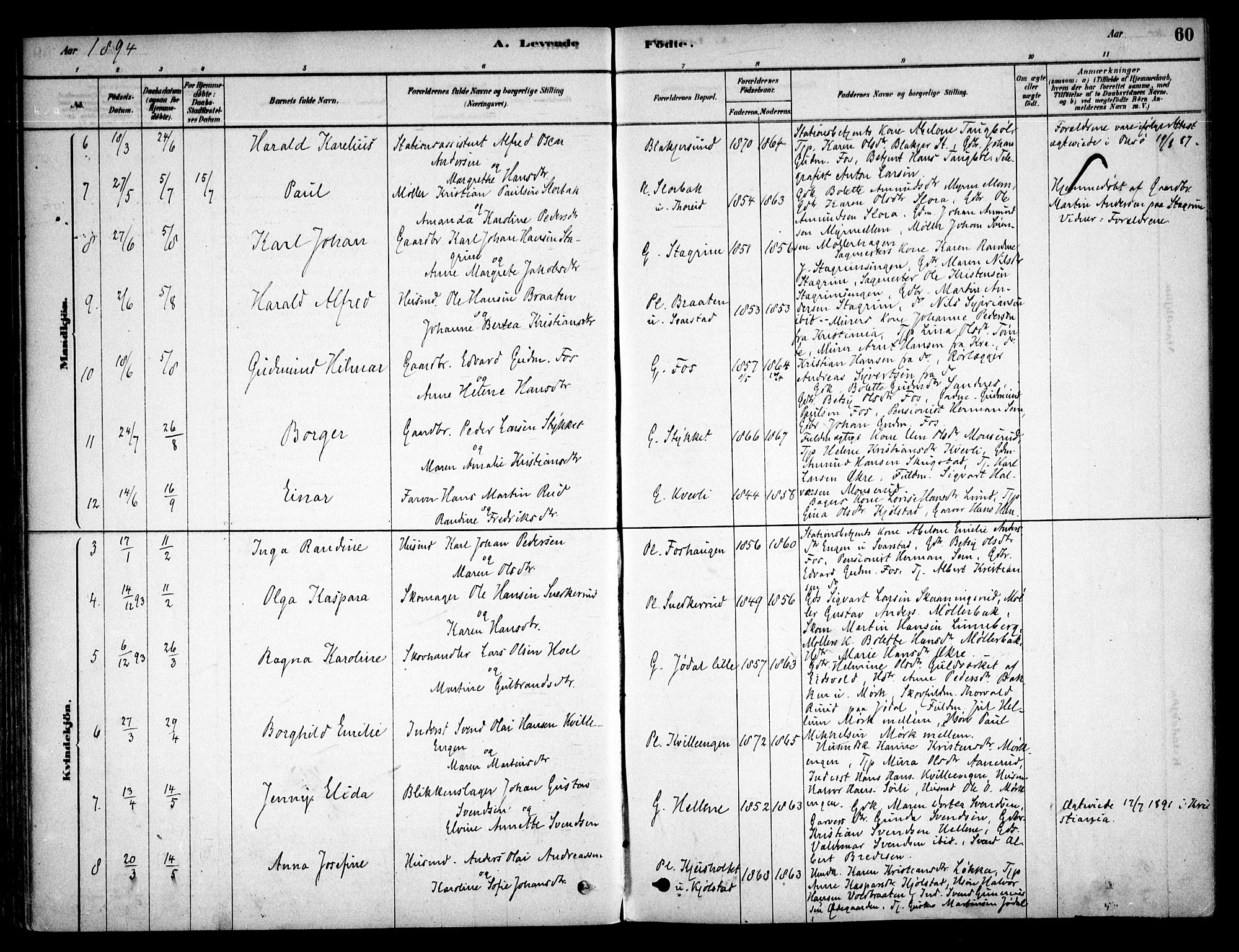 Aurskog prestekontor Kirkebøker, AV/SAO-A-10304a/F/Fb/L0001: Parish register (official) no. II 1, 1878-1909, p. 60