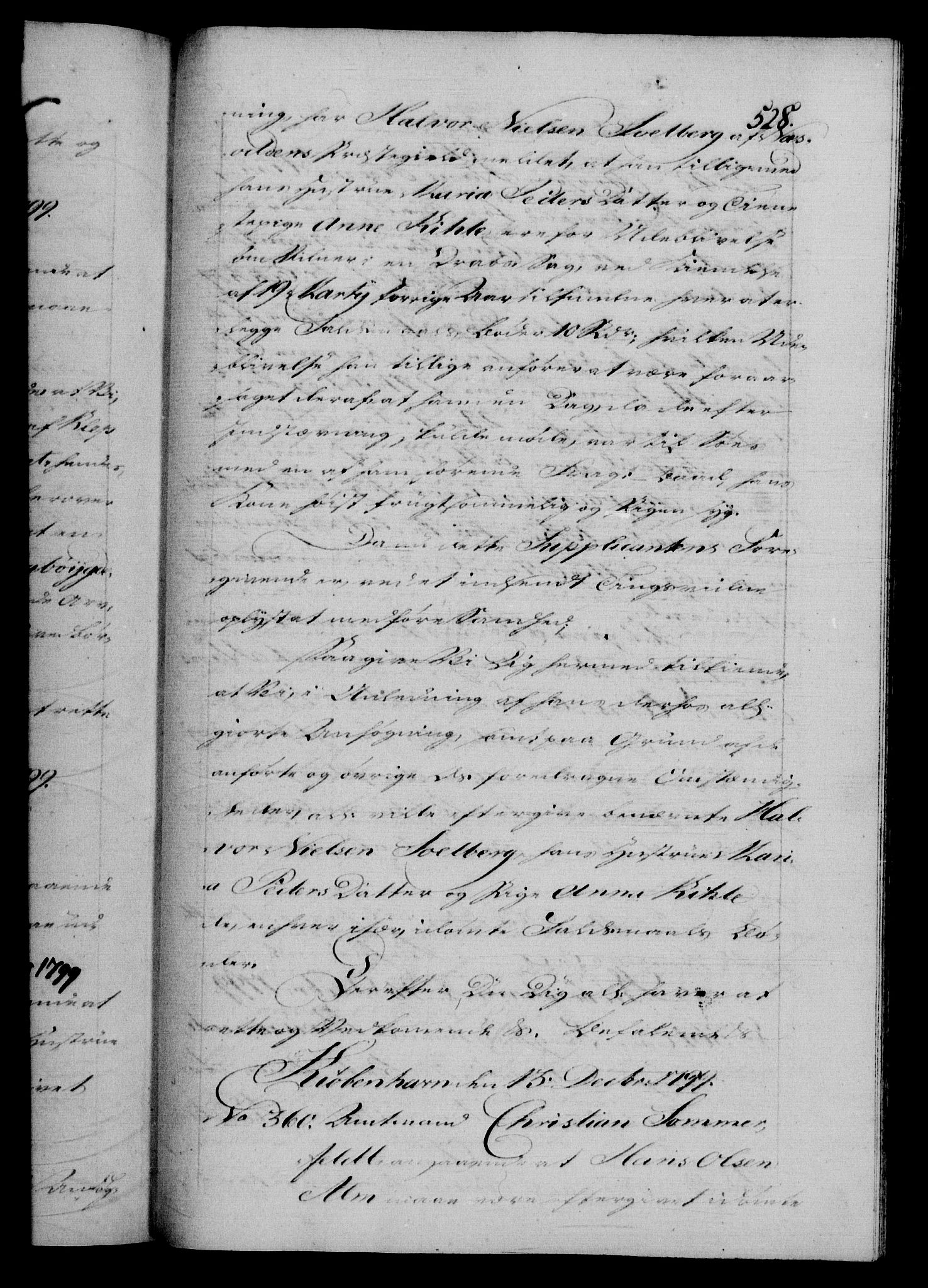 Danske Kanselli 1572-1799, AV/RA-EA-3023/F/Fc/Fca/Fcab/L0046: Norske tegnelser, 1797-1799, p. 528a