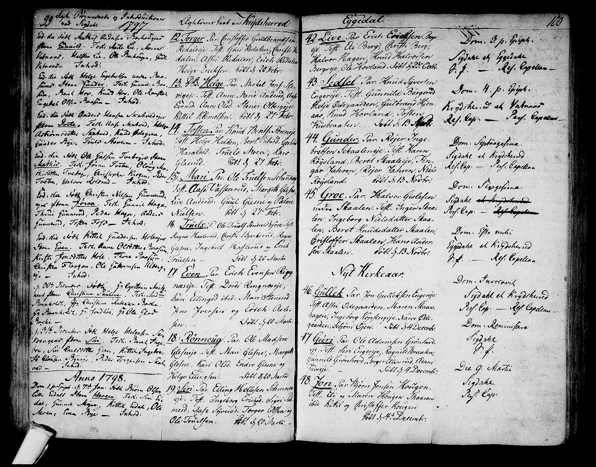 Sigdal kirkebøker, SAKO/A-245/F/Fa/L0003: Parish register (official) no. I 3, 1793-1811, p. 99-100