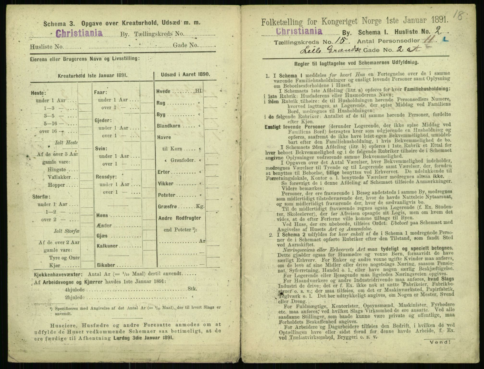 RA, 1891 census for 0301 Kristiania, 1891, p. 6813