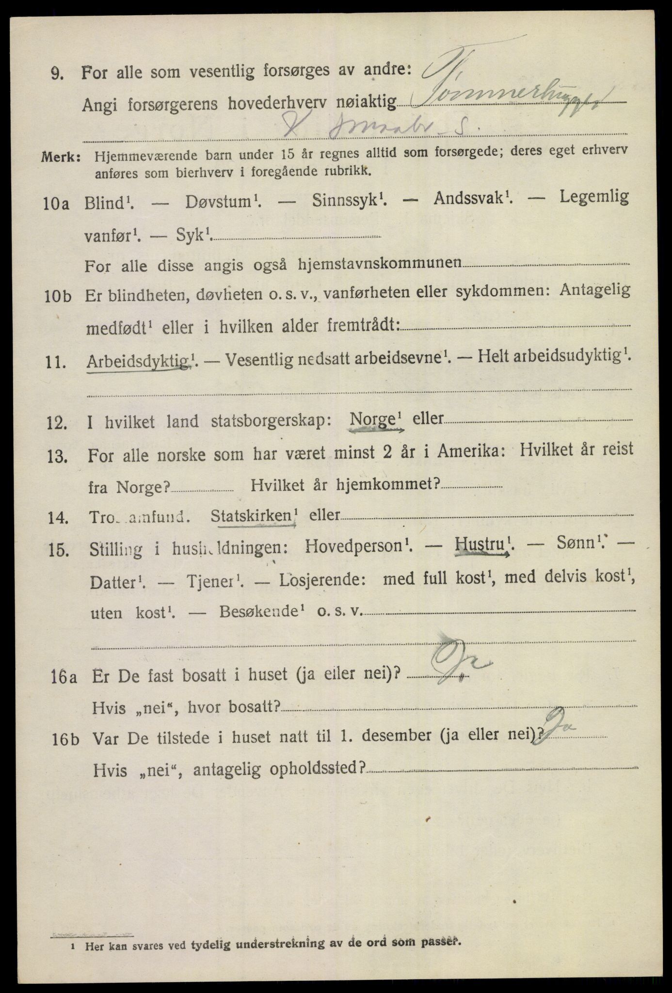 SAKO, 1920 census for Sigdal, 1920, p. 3147